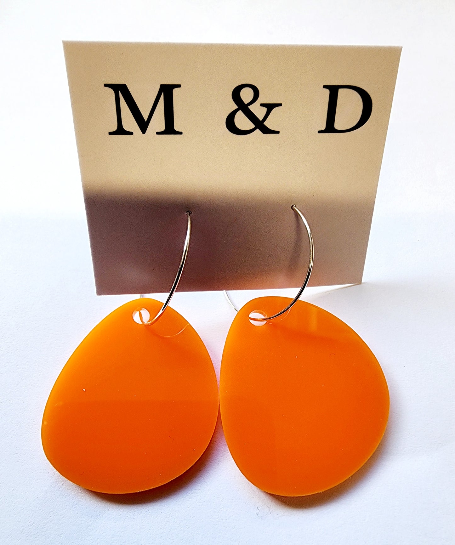 Hooped Rose Petal Earrings