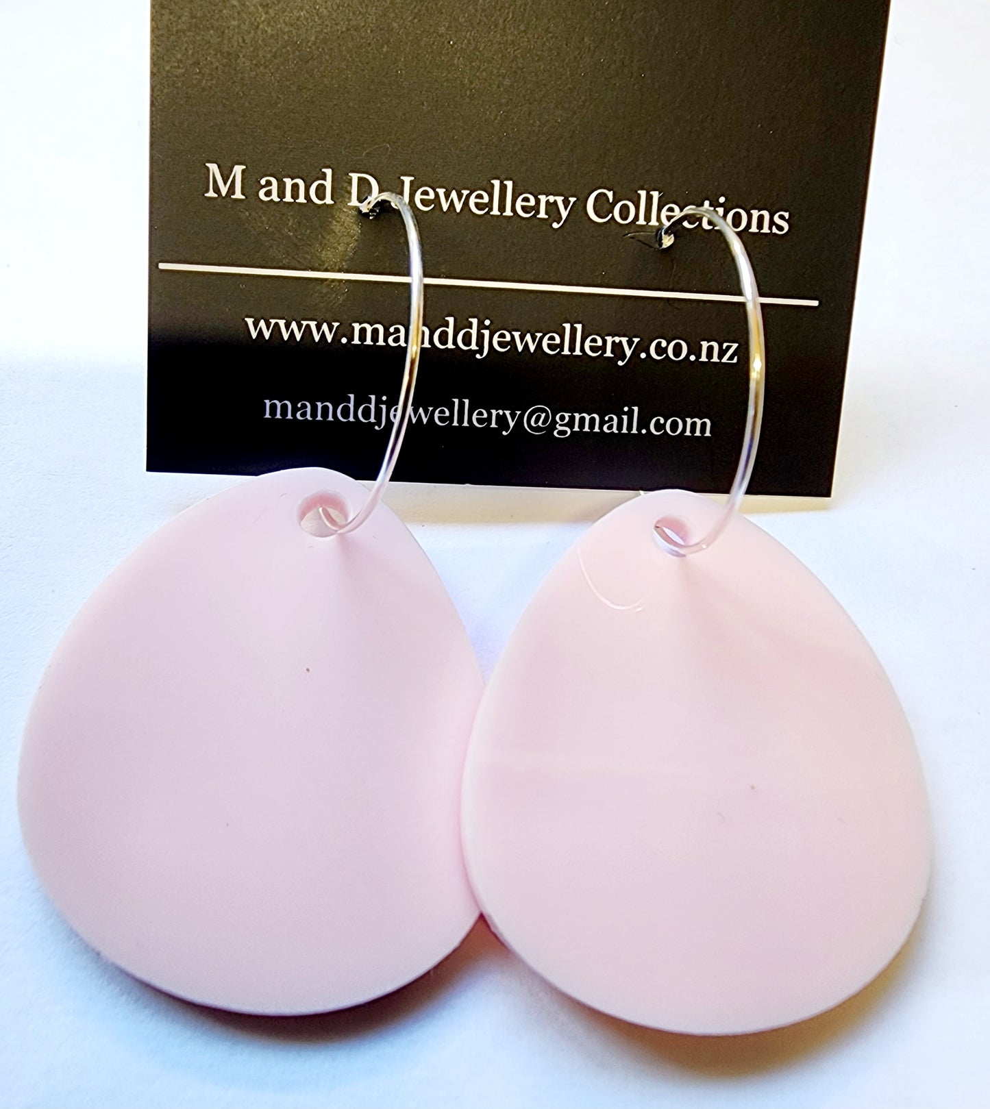 Hooped Rose Petal Earrings