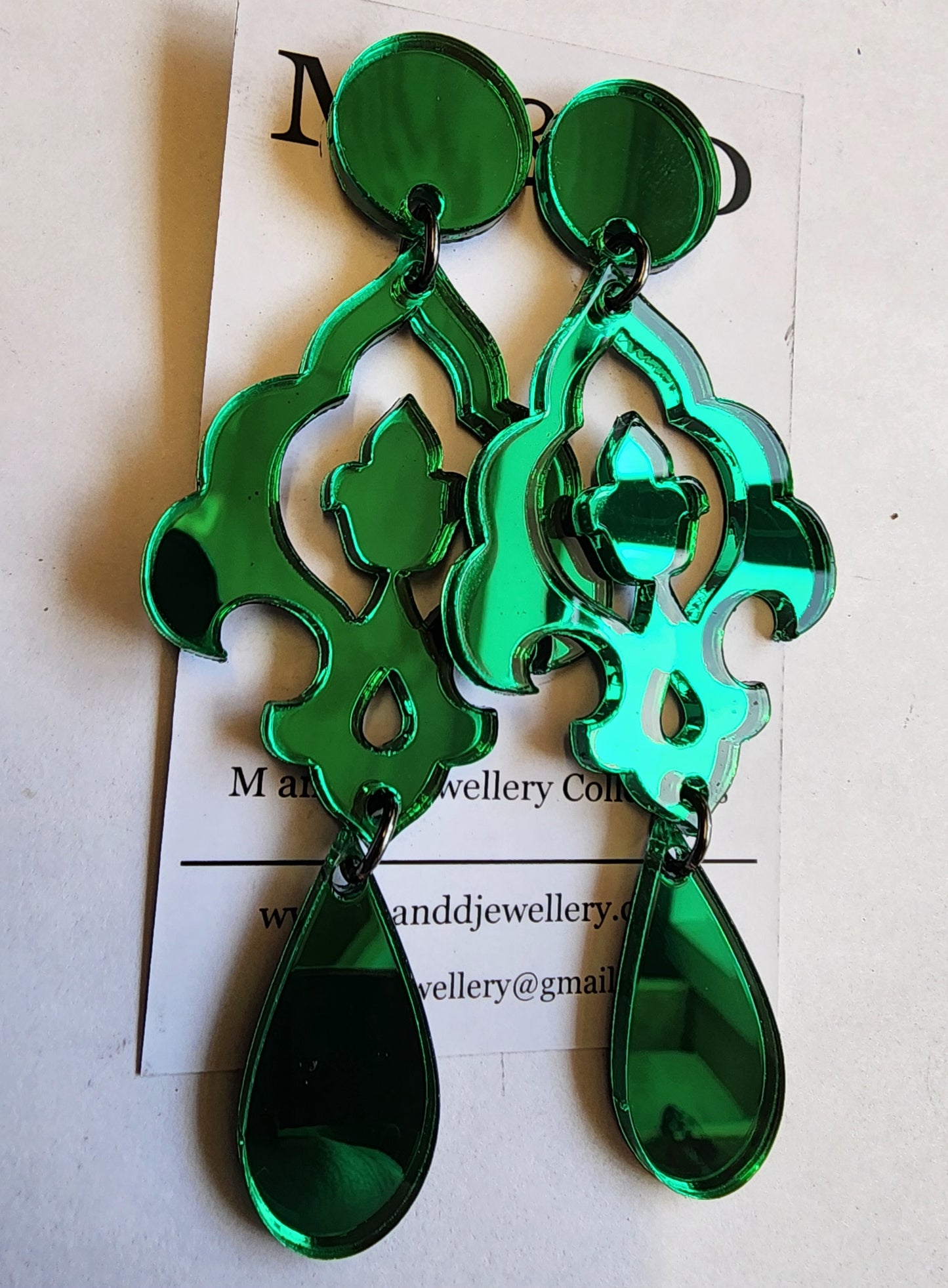 Chandelier Double Drop Fancy Stud Dangles Earrings