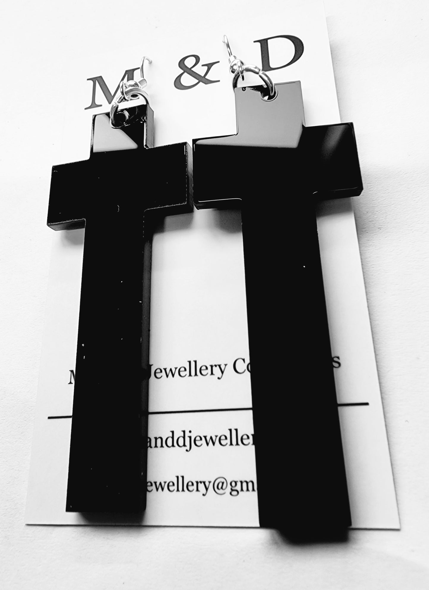 Tall Cross Dangle Earrings