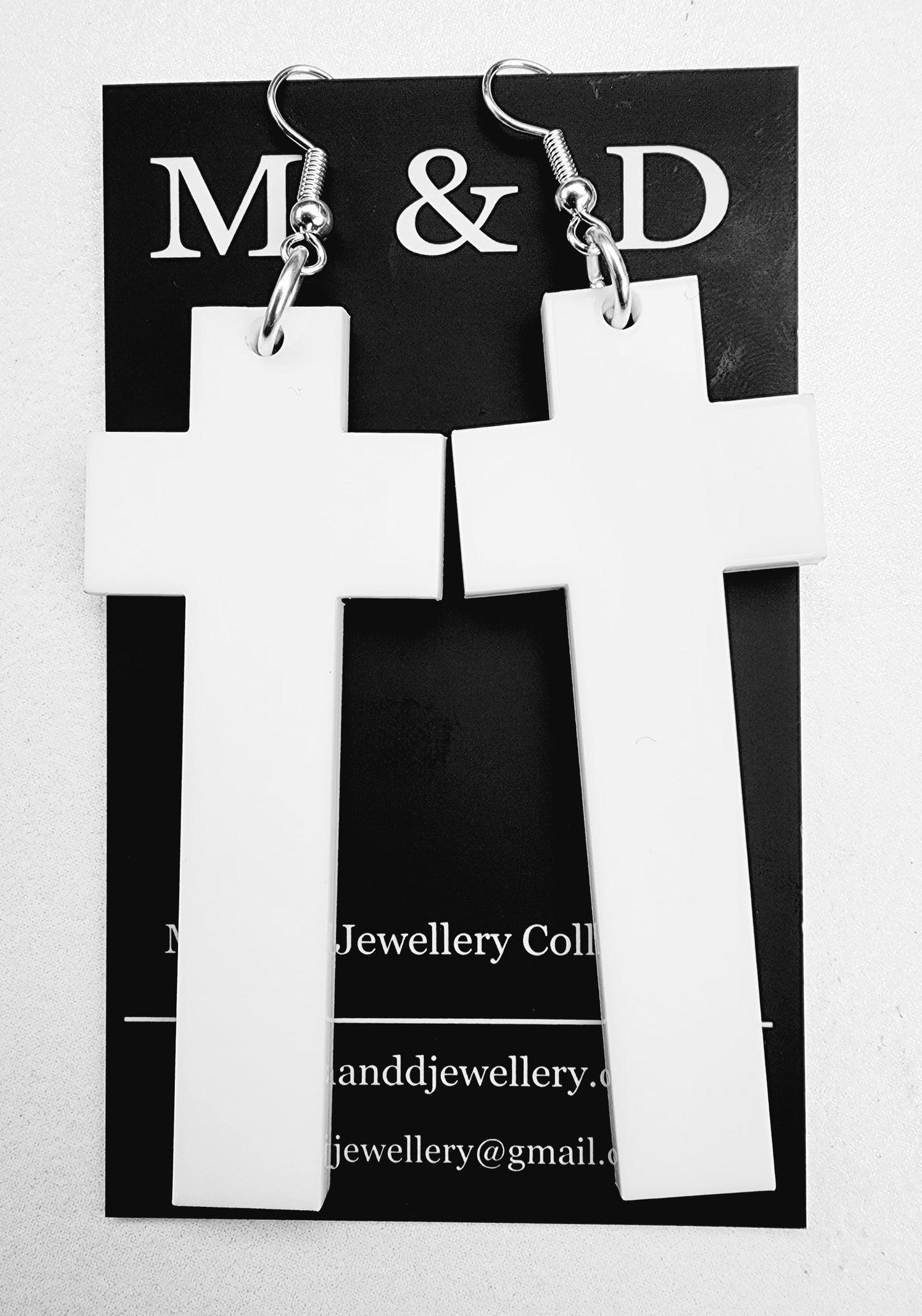 Tall Cross Dangle Earrings