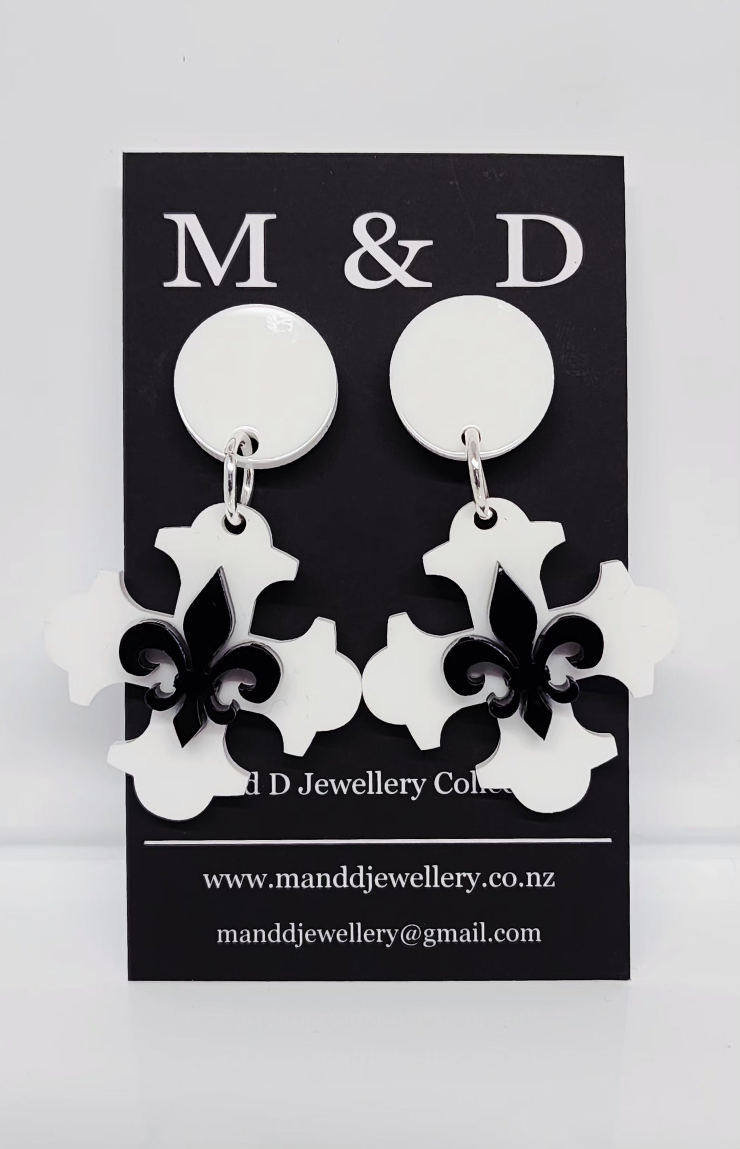 Botonee Cross with Fleur Layer little Stud Dangles