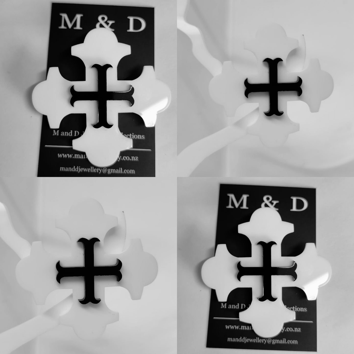 Brooch Large Botonee Cross with small Bar Layer.