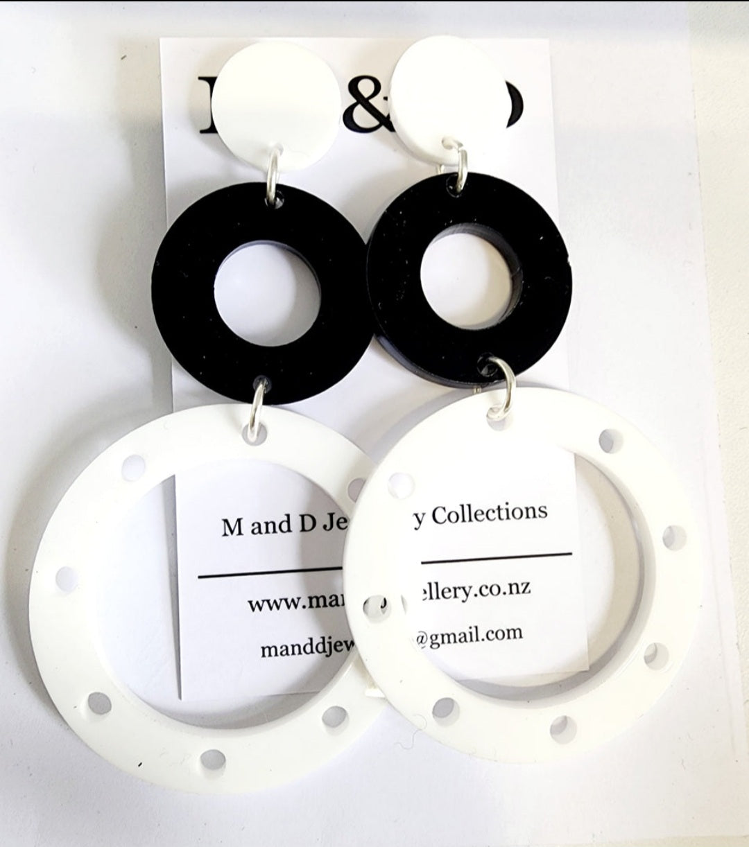 Circle Trail Stud Dangle Earrings