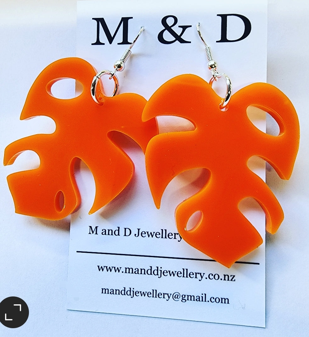 Monstera Dangles Earrings