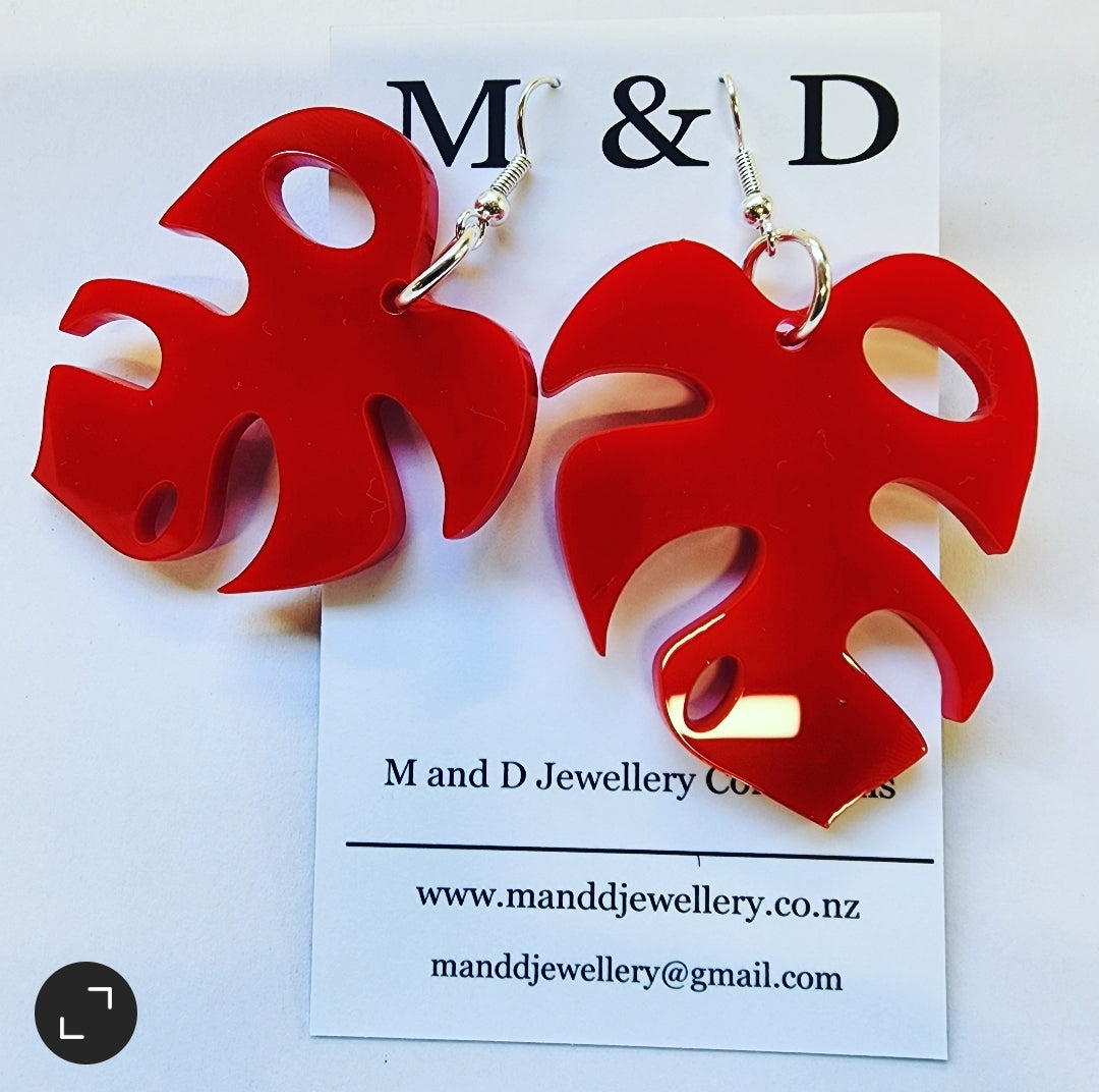 Monstera Dangles Earrings