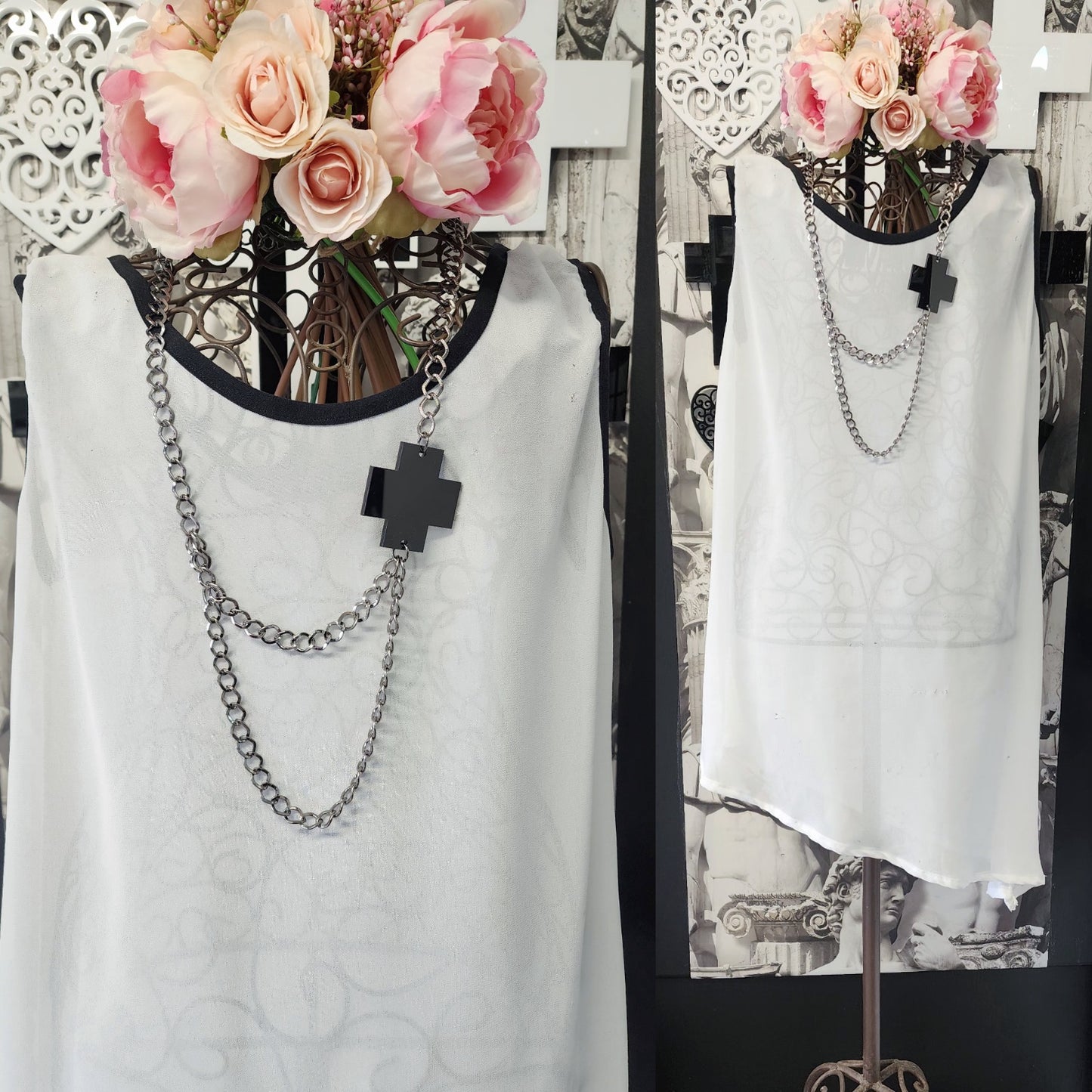 Chain Looped with Plus Feature Necklace