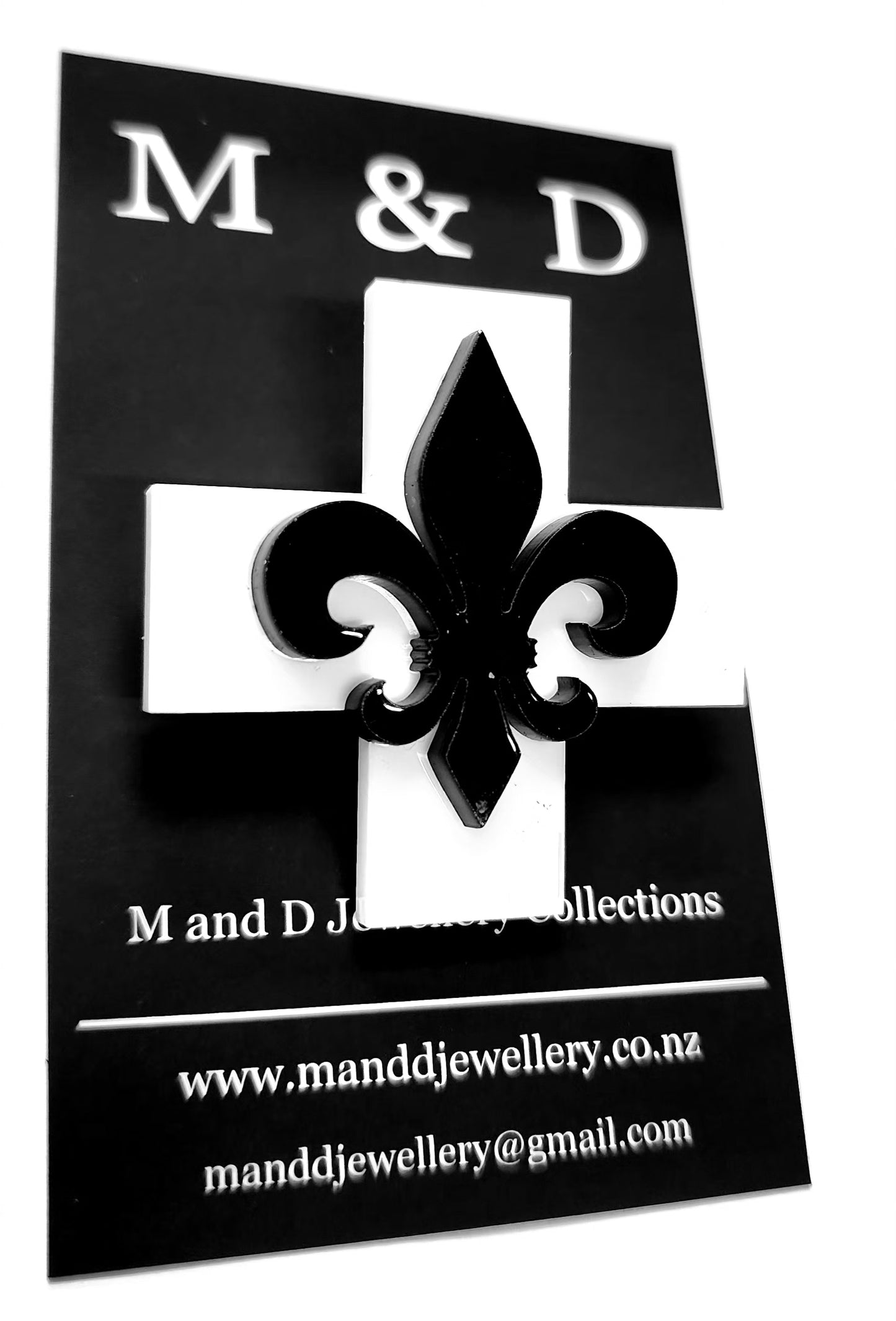 Brooch Plus Cross with Fleur Layer