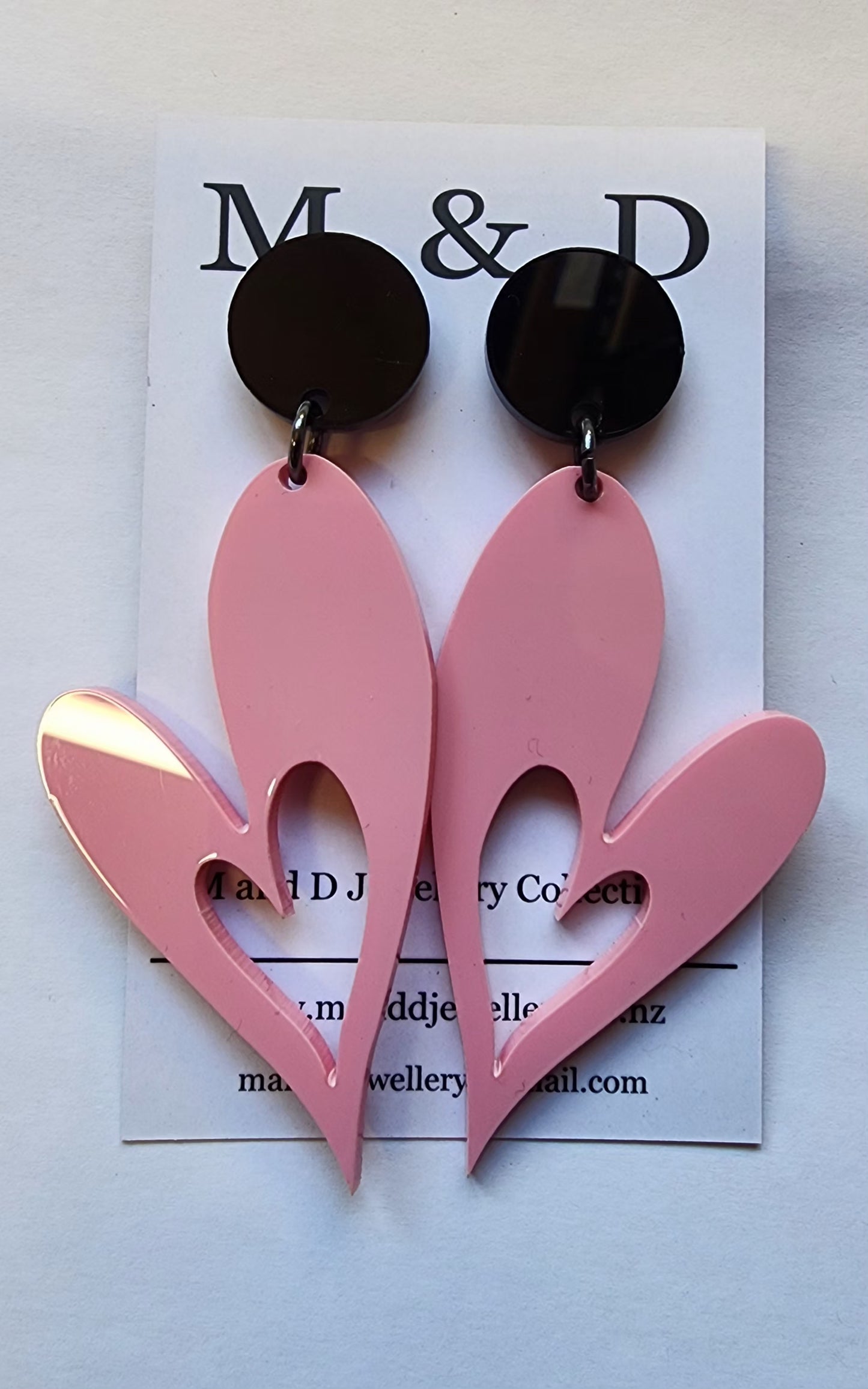 Rebel Heart Stud Dangle Earrings