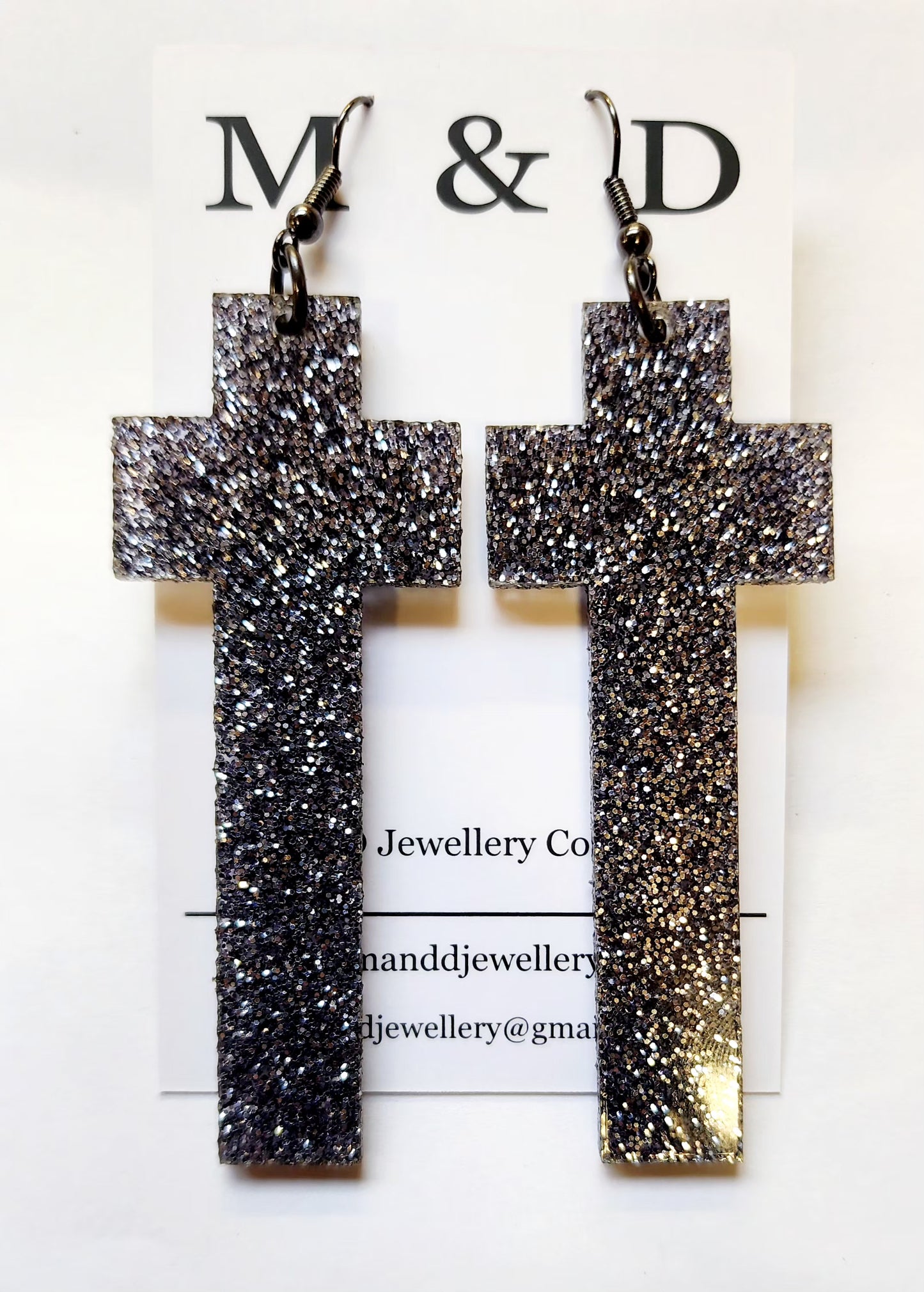 Tall Cross Dangle Earrings
