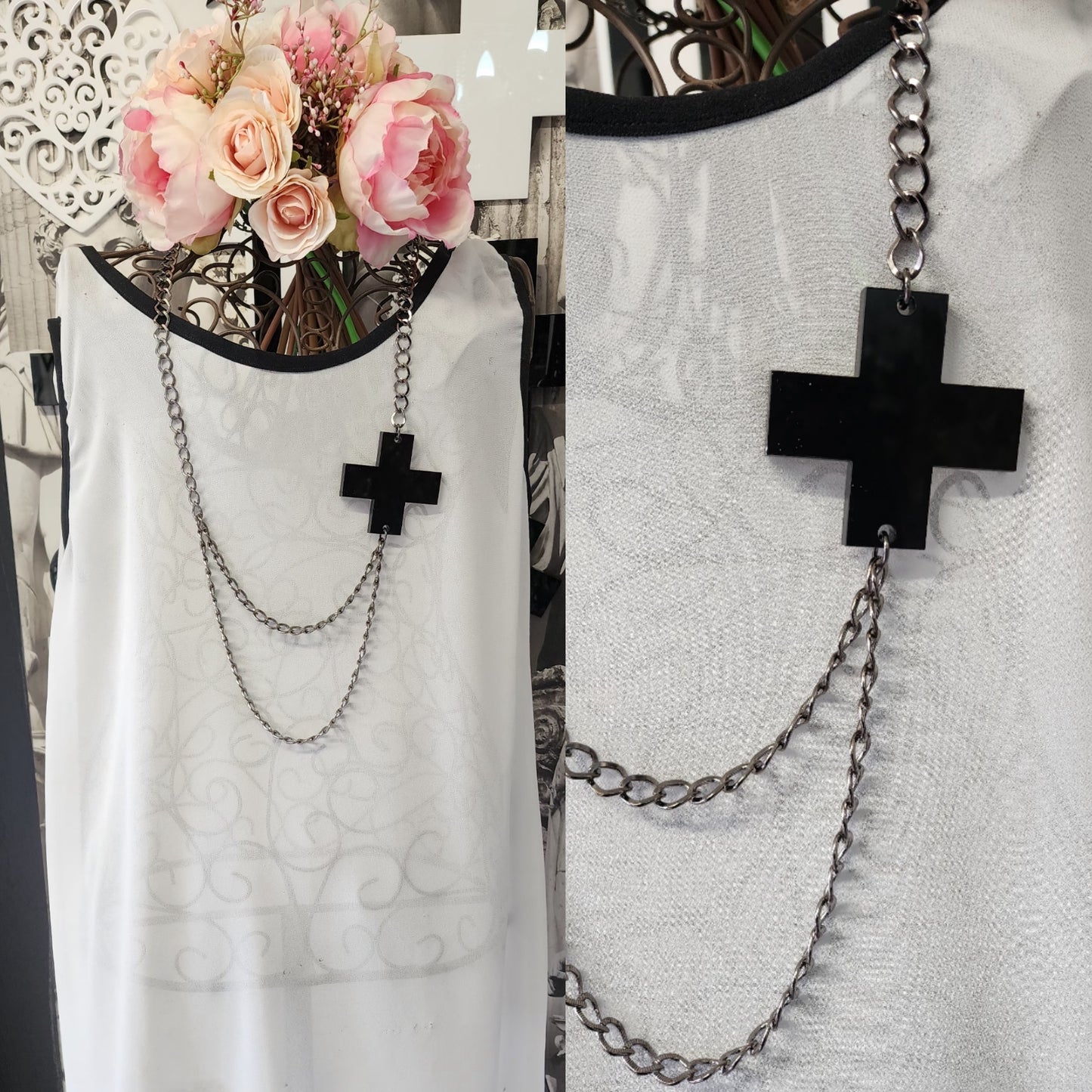 Chain Looped with Plus Feature Necklace