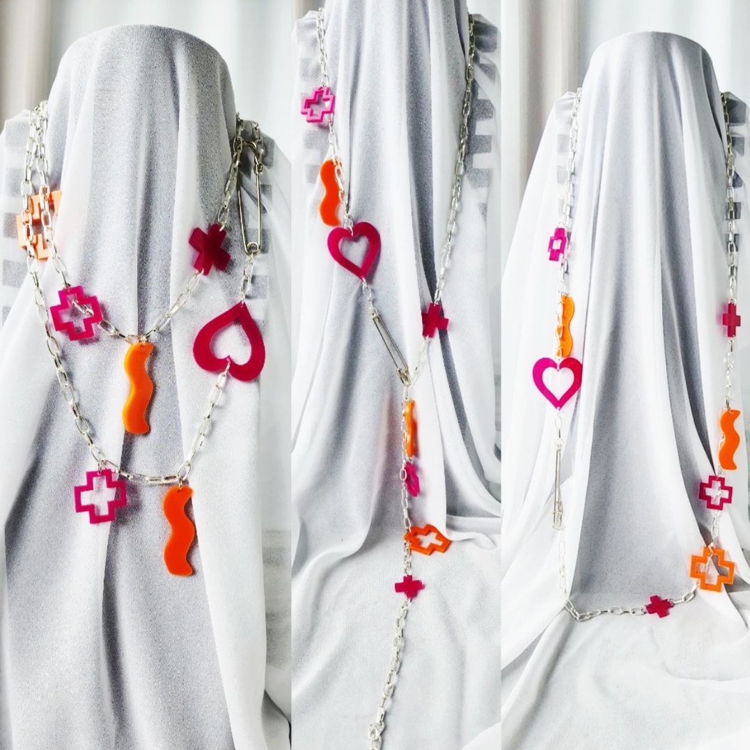 Charmed Pin Chain Necklaces