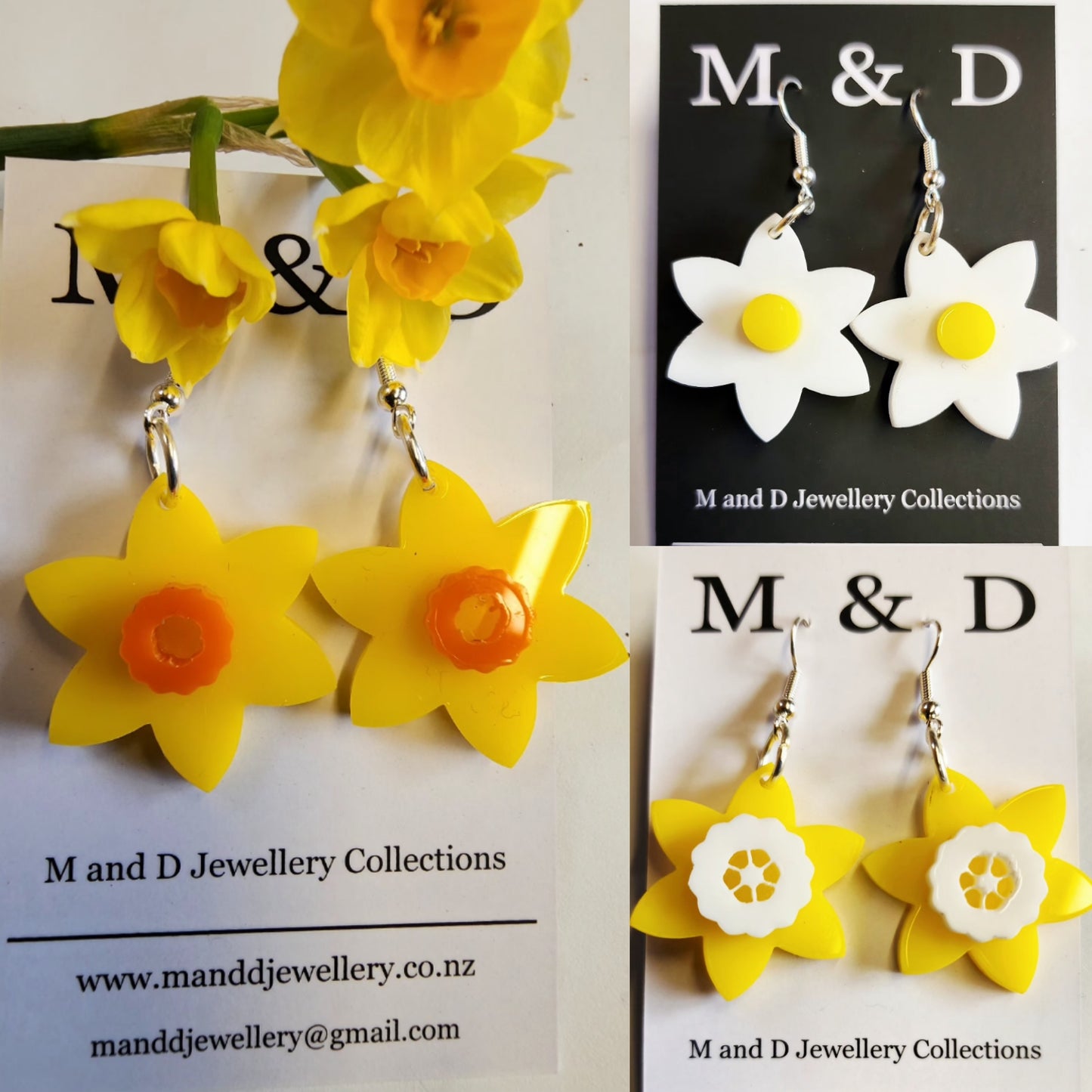 Pointy Daffodil little Dangles Earrings