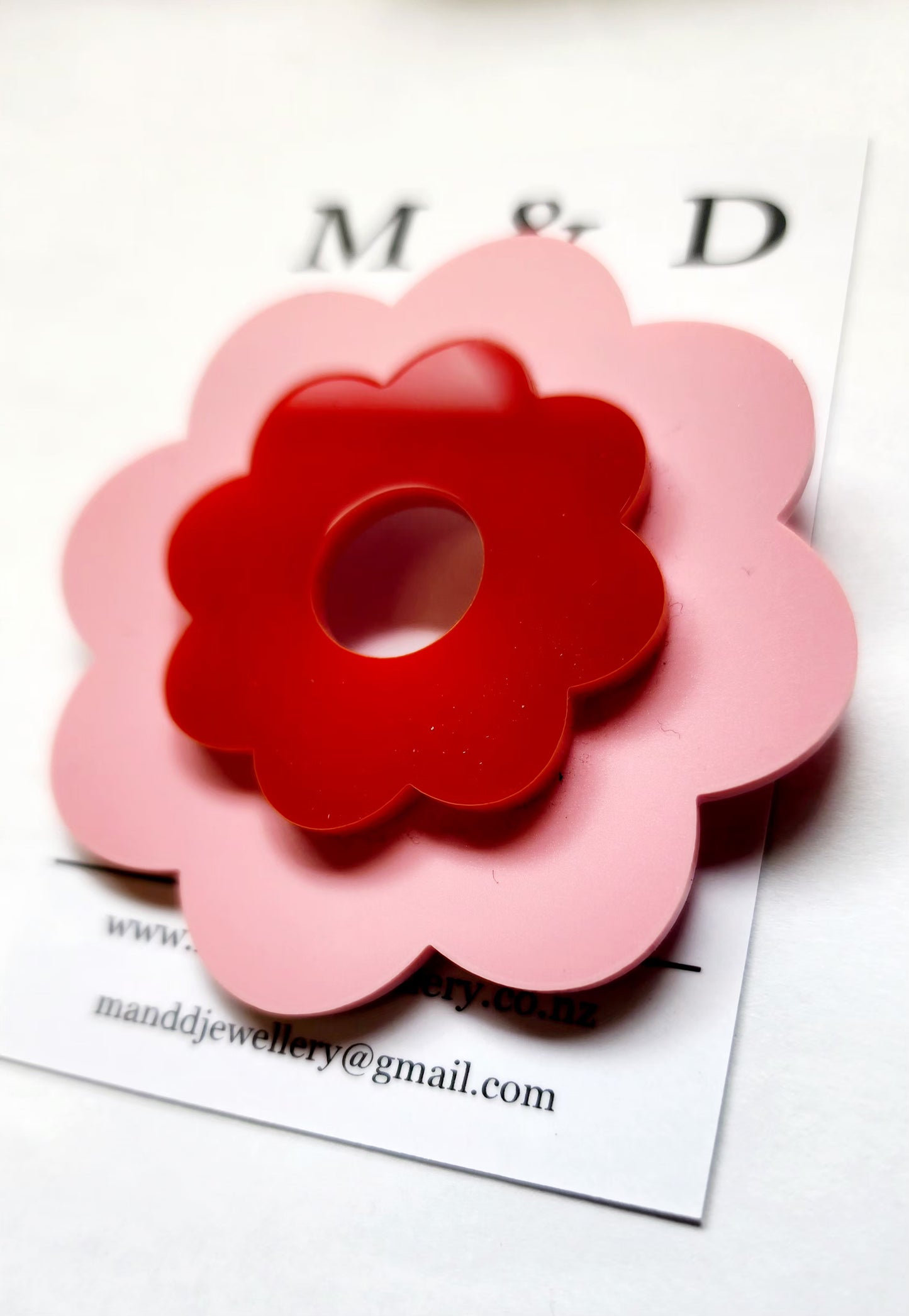 Brooch Layered Flower Power