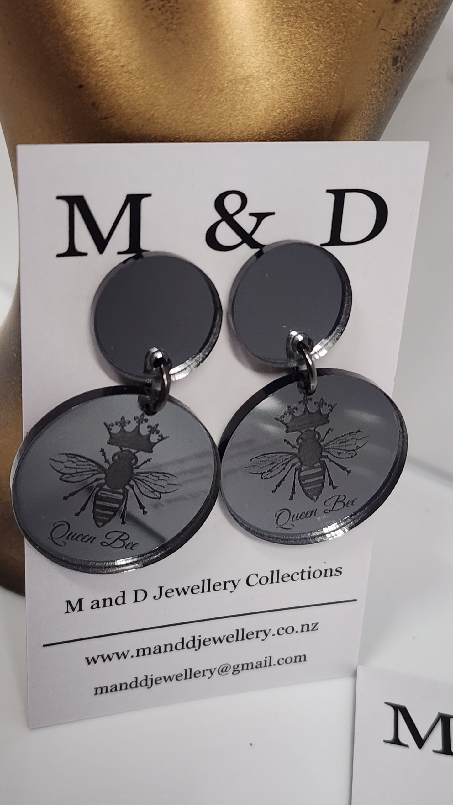 Queen Bee Little Stud Dangles Earrings