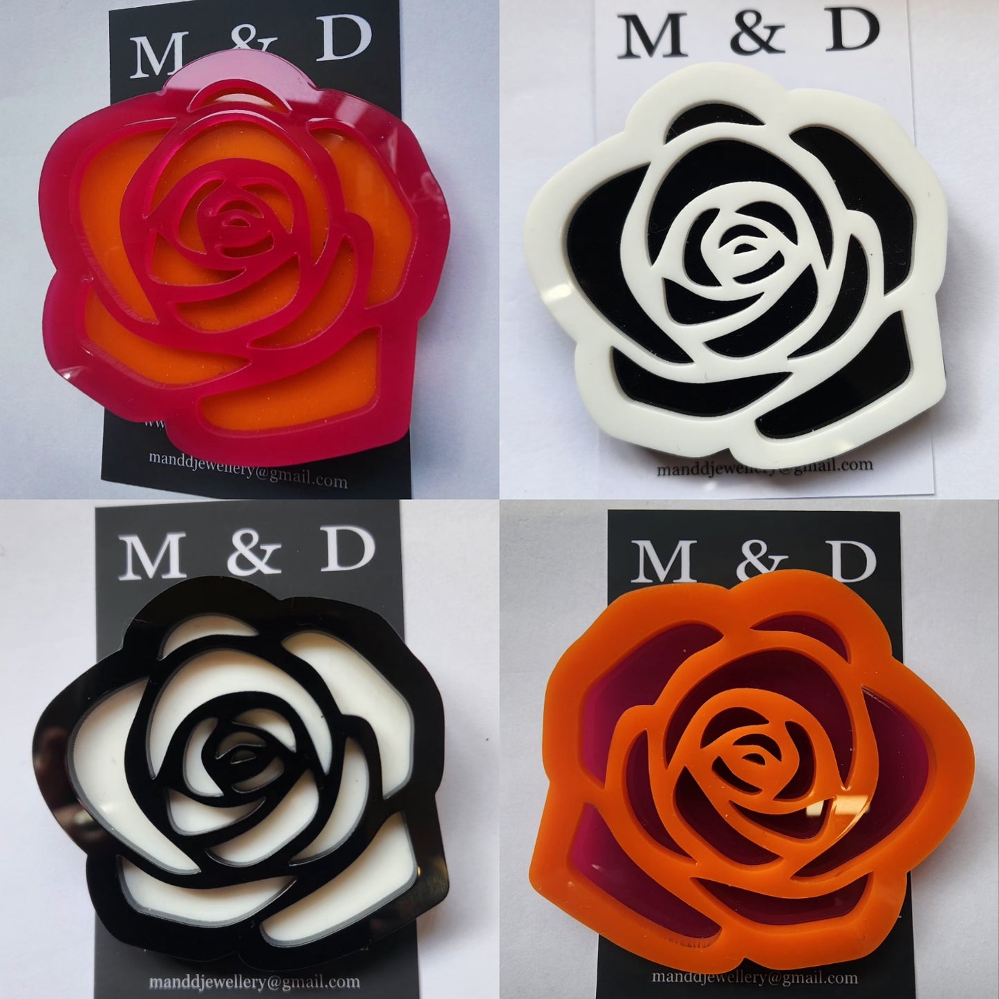 Rose Brooch Layered