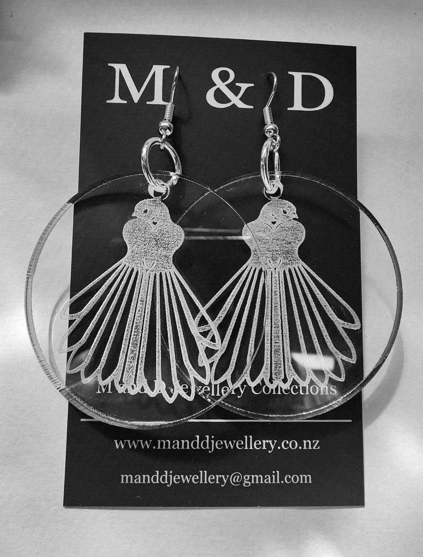 Engraved Fantail Earrings