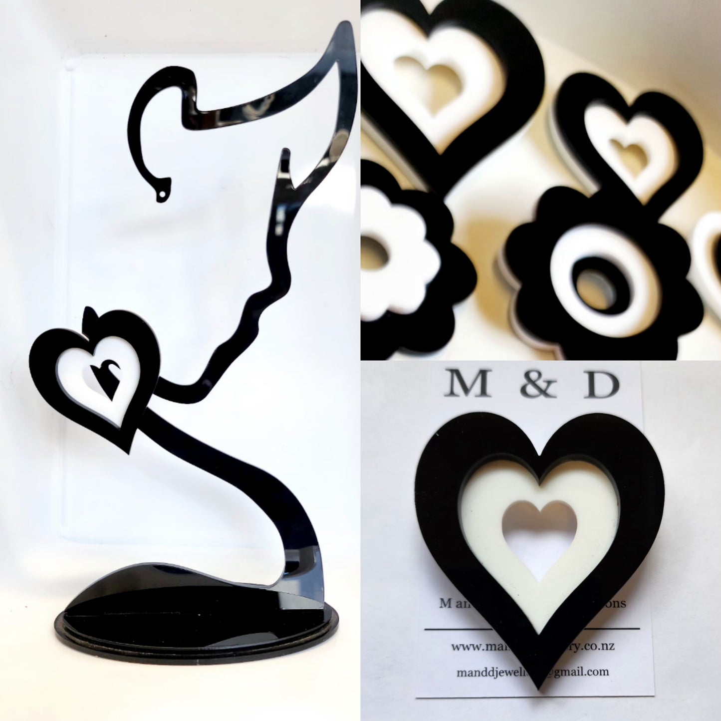 Brooch Layered Heart