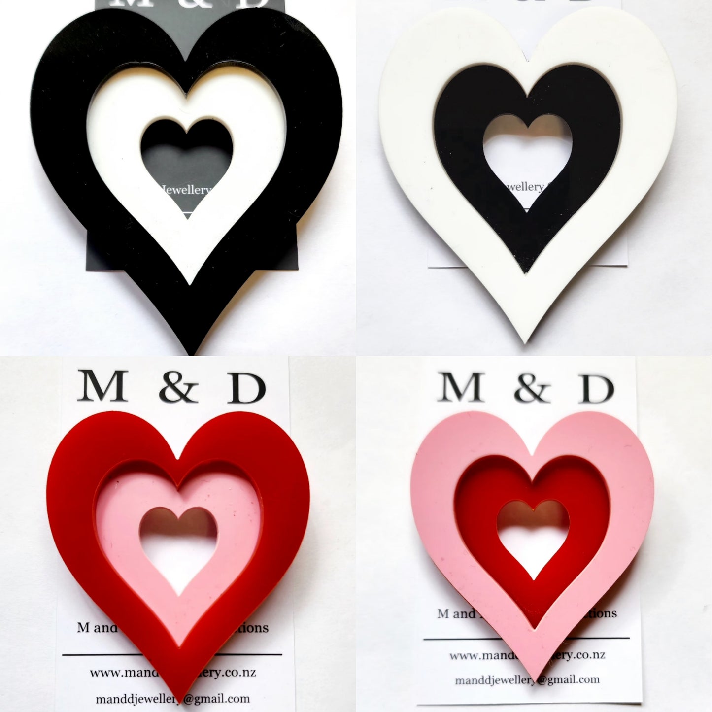 Brooch Layered Heart