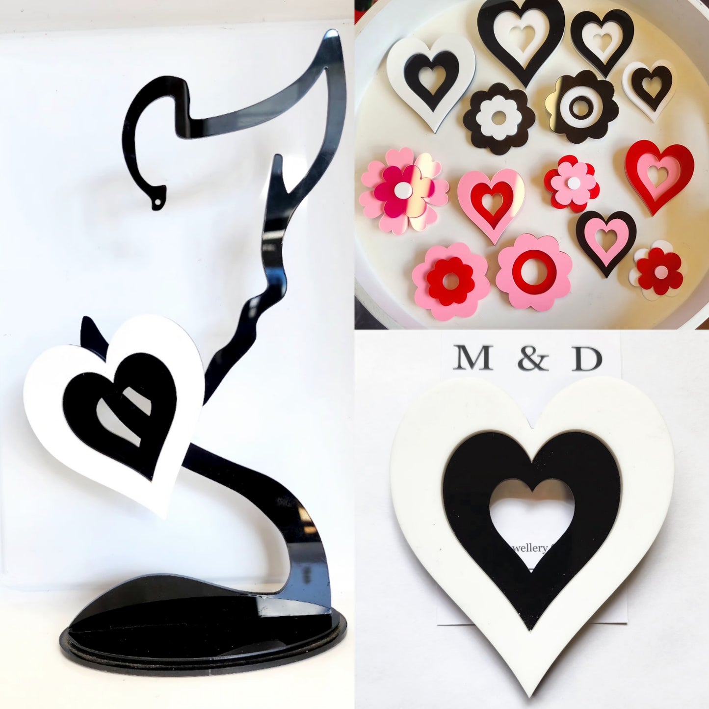 Brooch Layered Heart