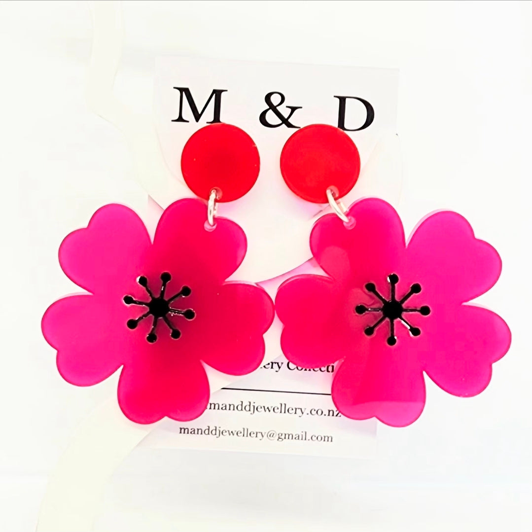 Blossomy Stud Dangle Earrings