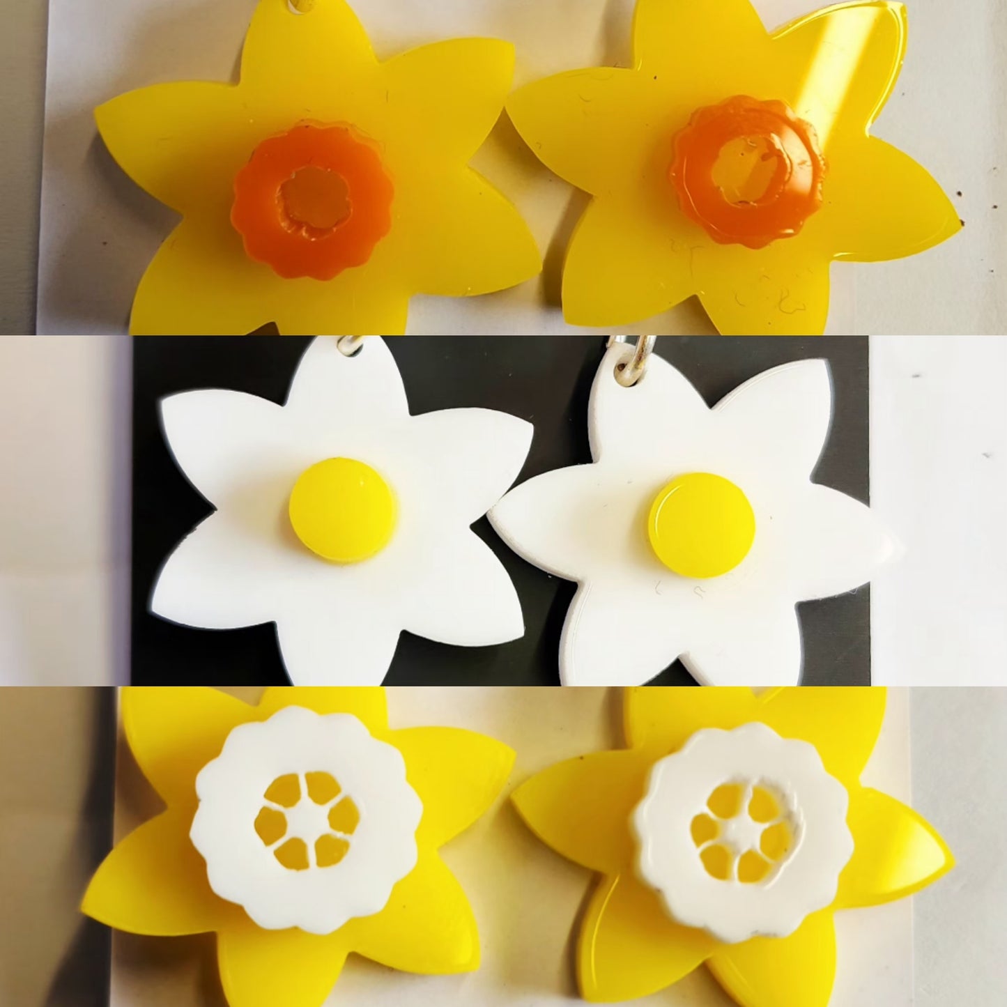 Pointy Daffodil little Dangles Earrings