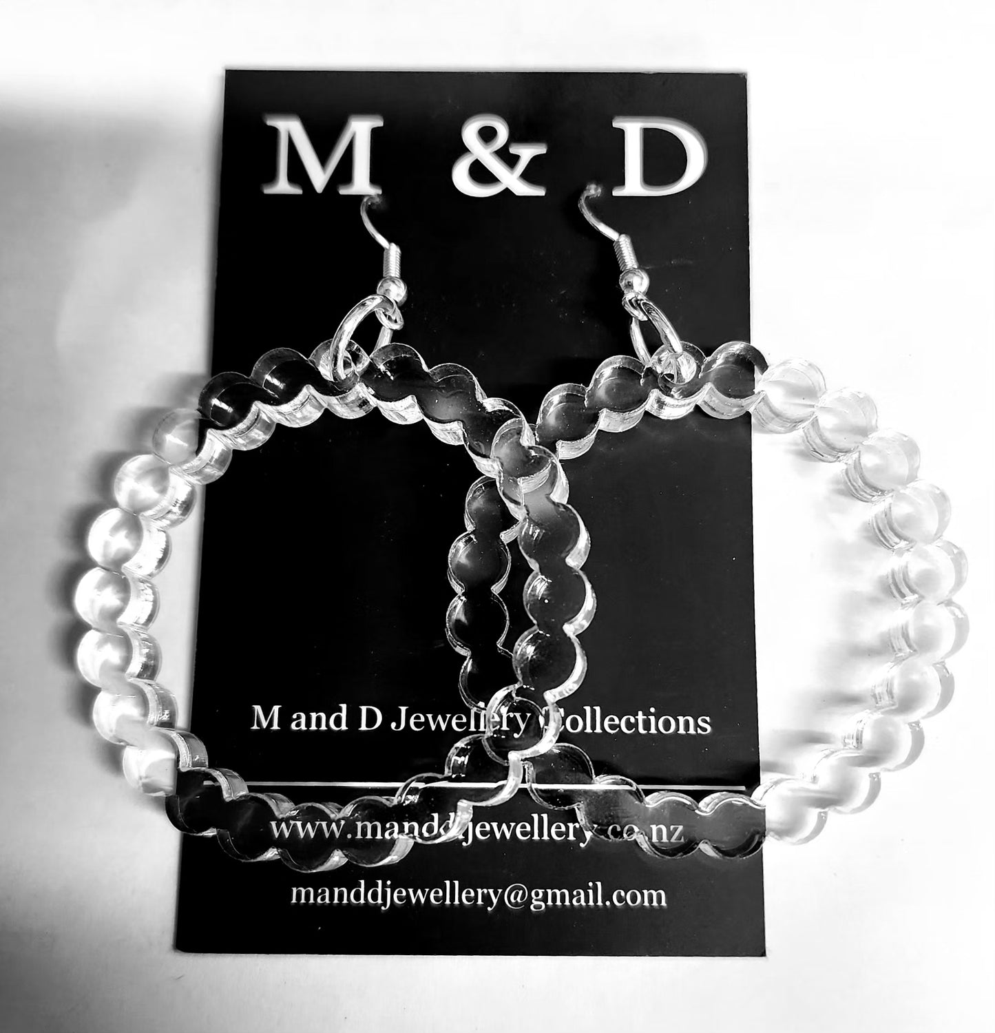 Clear Bubble Ring Dangle Earrings