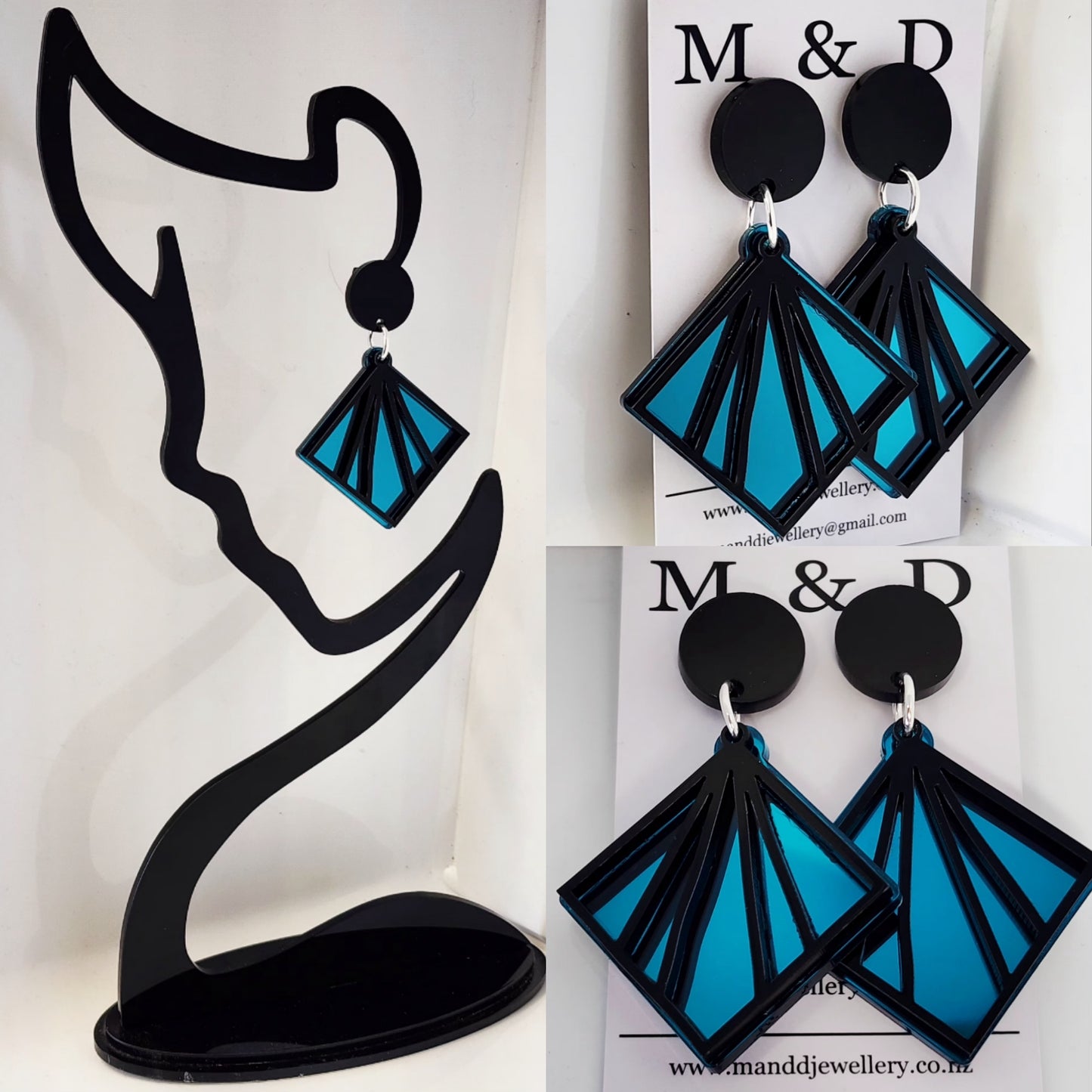 Deco Cube Stud Dangles