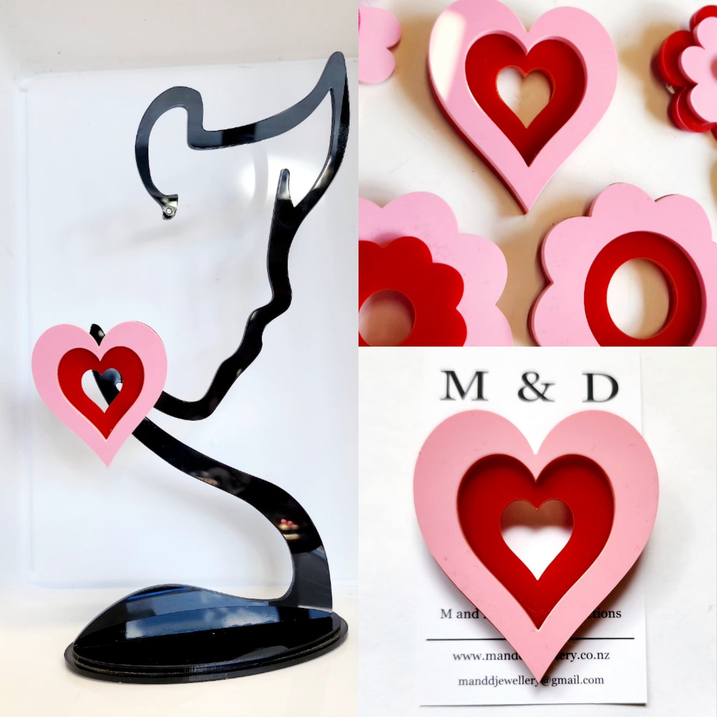 Brooch Layered Heart