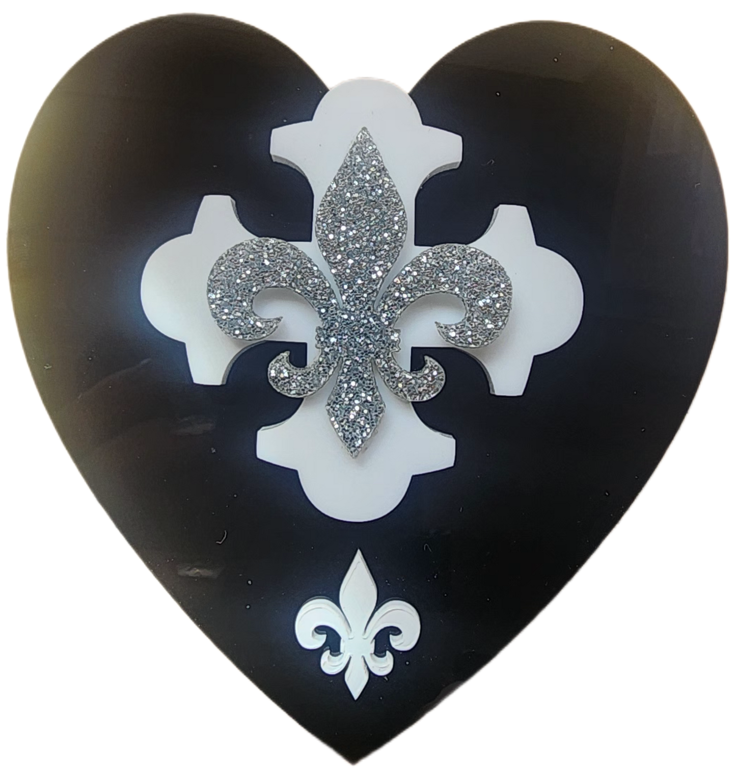 Wall Heart Botonee Cross with Fleur Layer