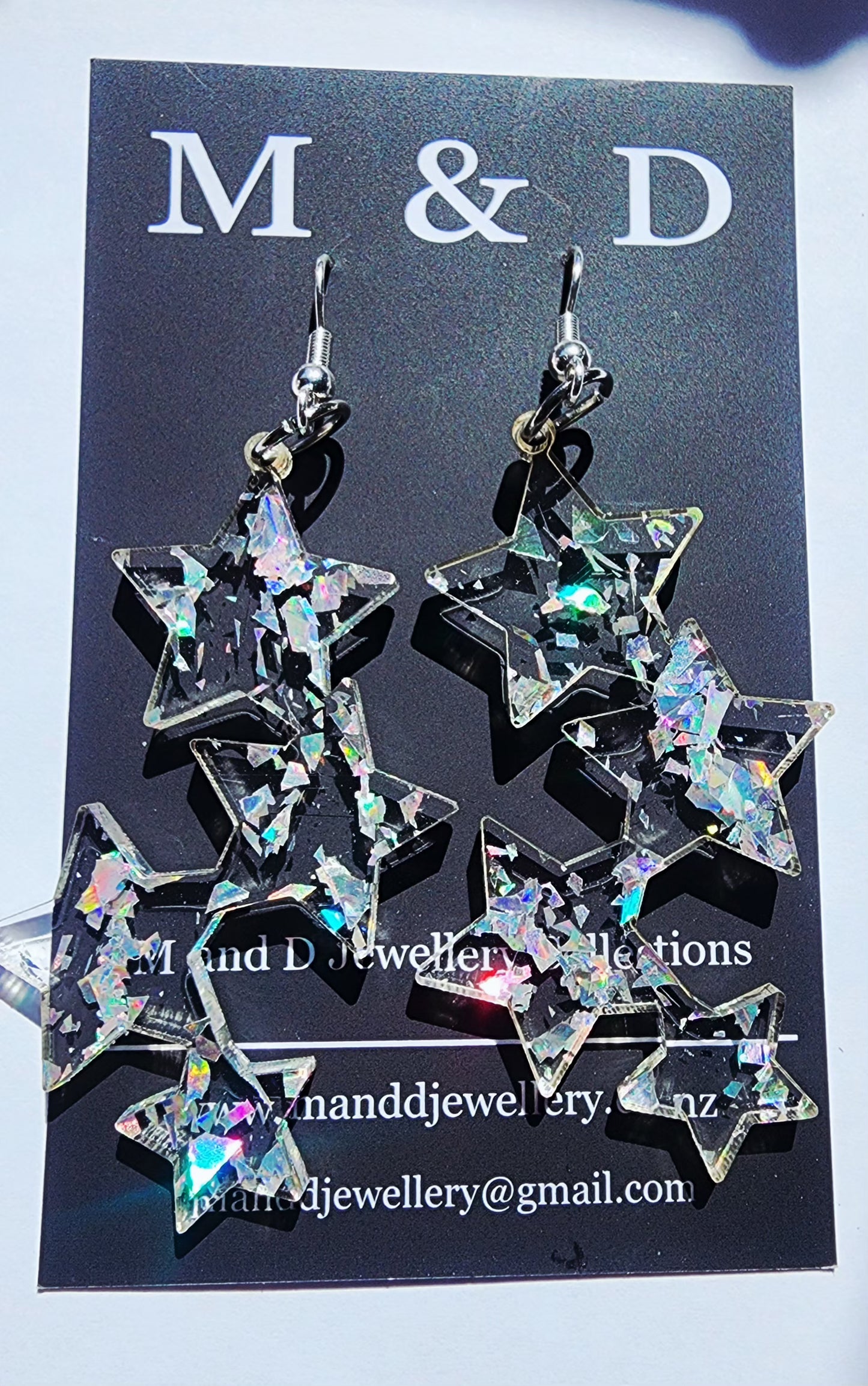 Christmas Glitter Flake Earrings