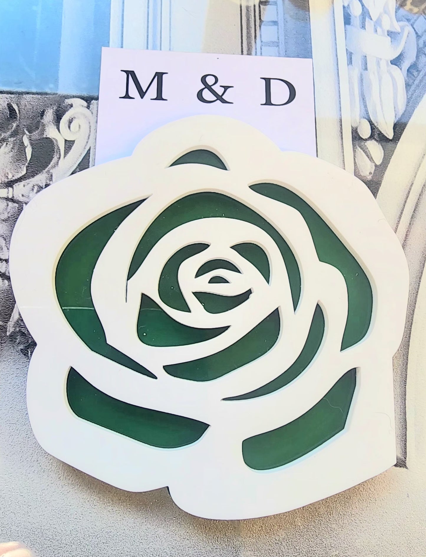 Rosetta Rose Brooch Layered Large