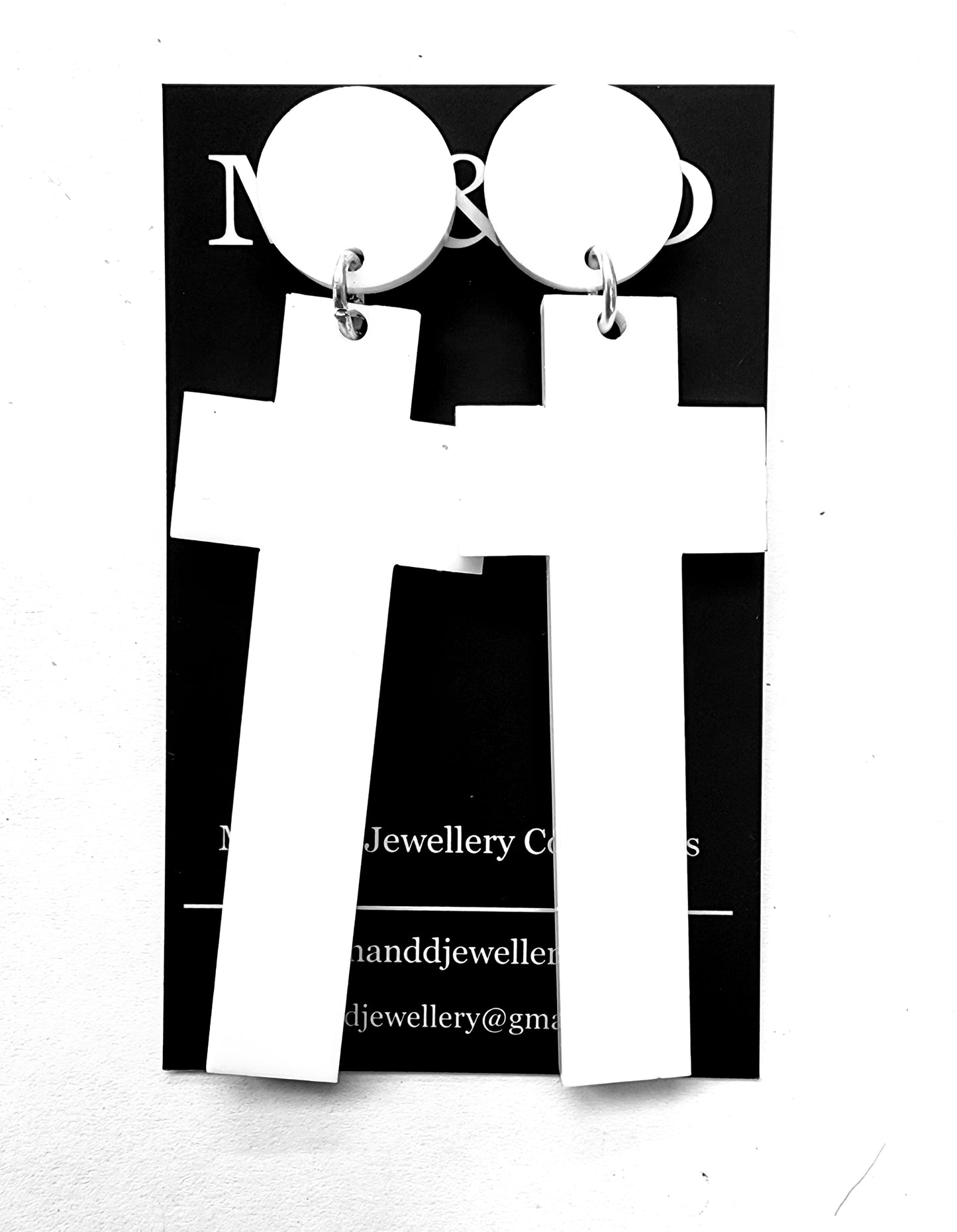 Tall Cross Dangle Earrings