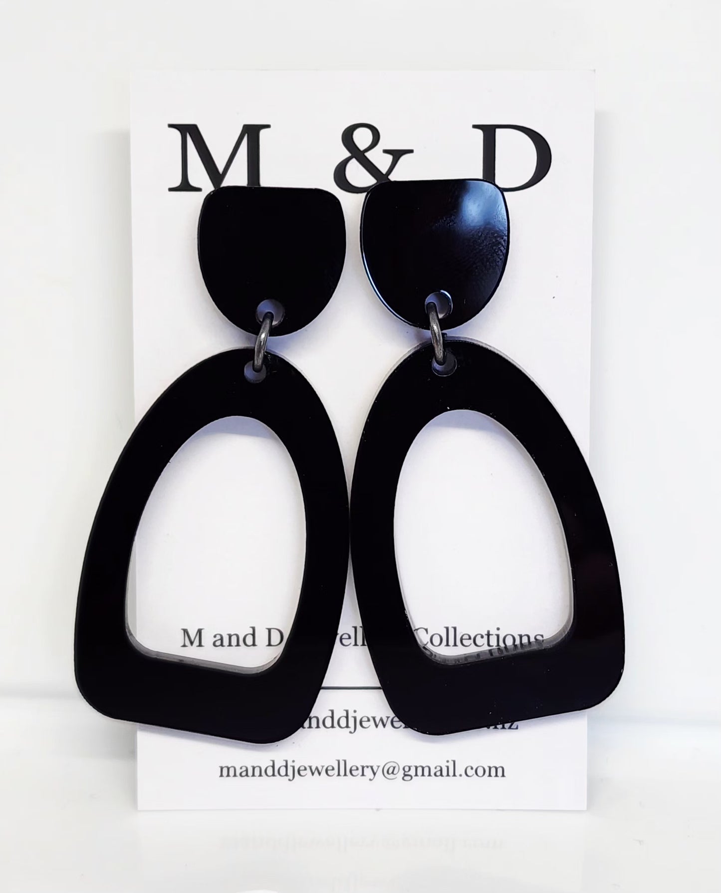 Almond Stud Dangle Earrings