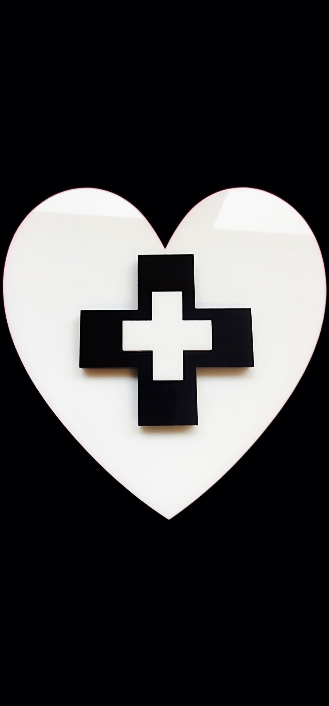 Wall Heart Layered Swiss Cross
