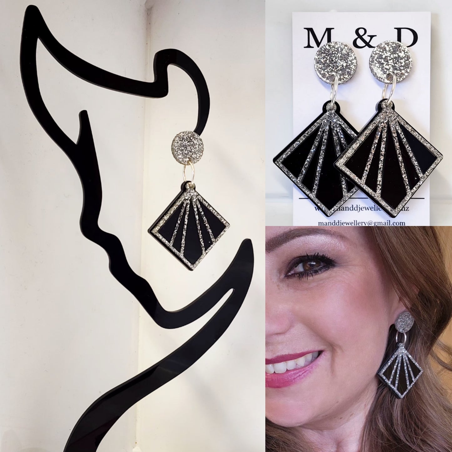 Deco Cube Stud Dangles