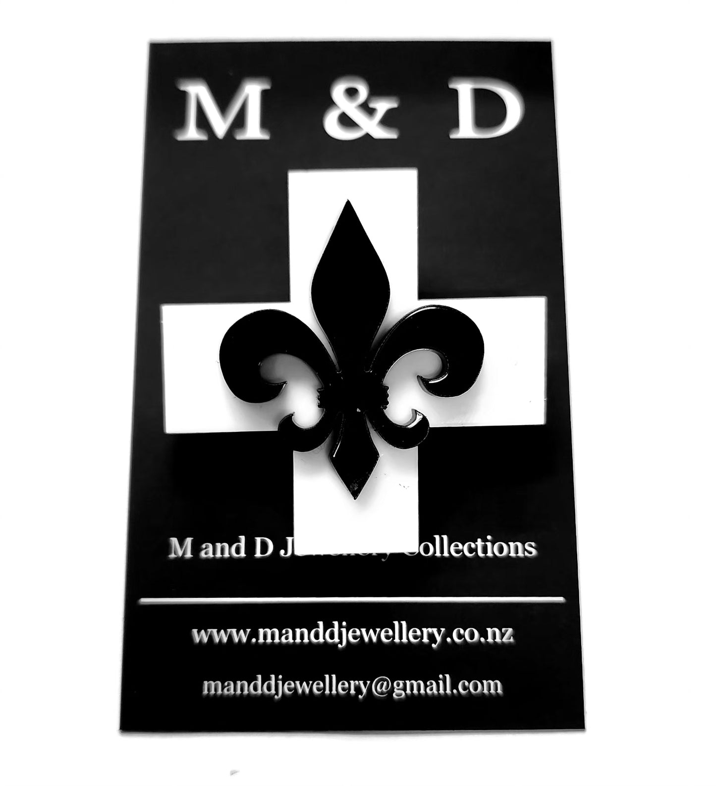 Brooch Plus Cross with Fleur Layer