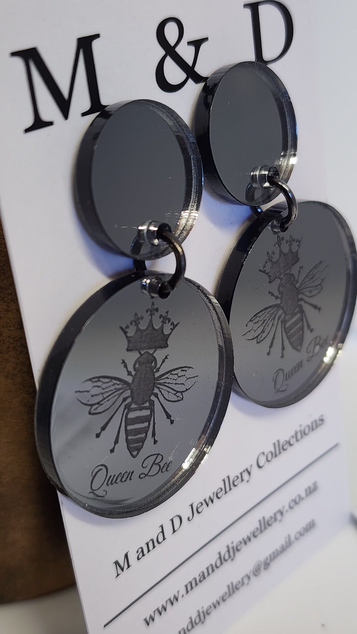 Queen Bee Little Stud Dangles Earrings