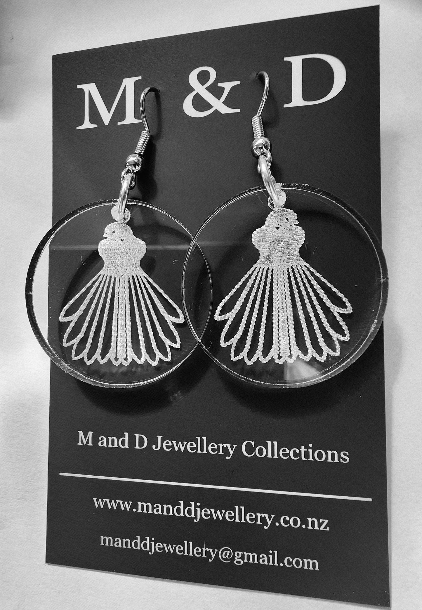 Engraved Fantail Earrings