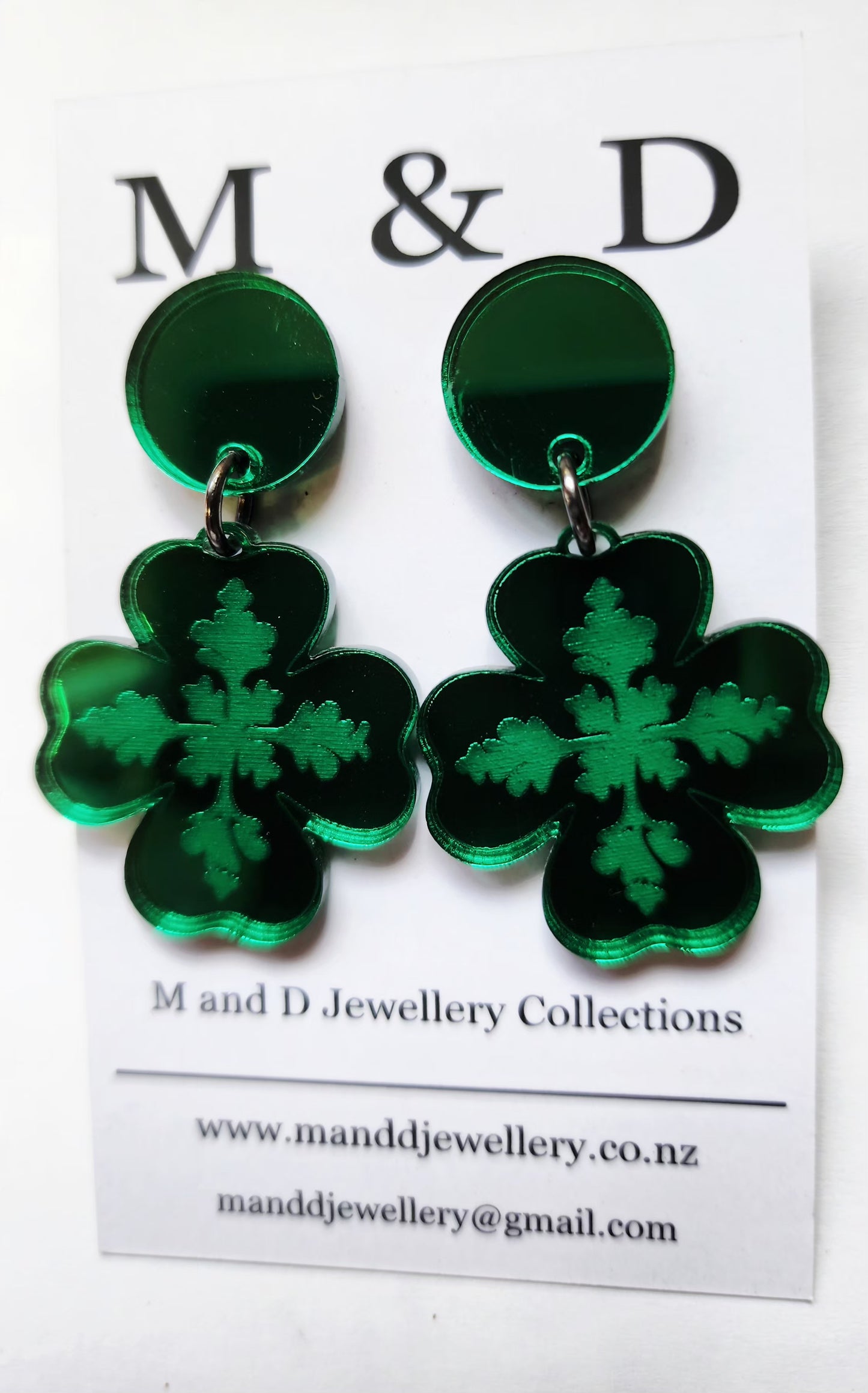 Clover Mirrored Stud Dangles