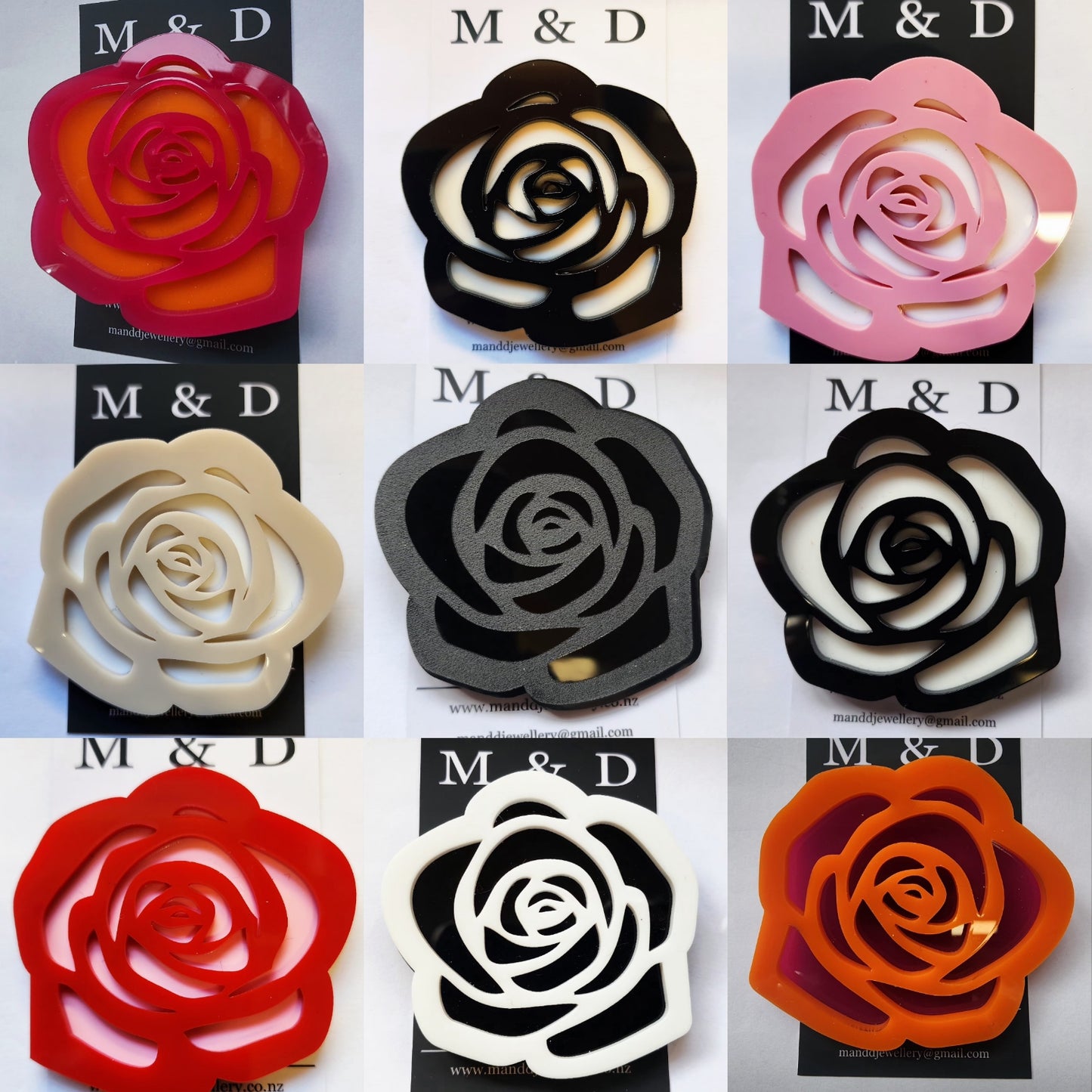 Rose Brooch Layered