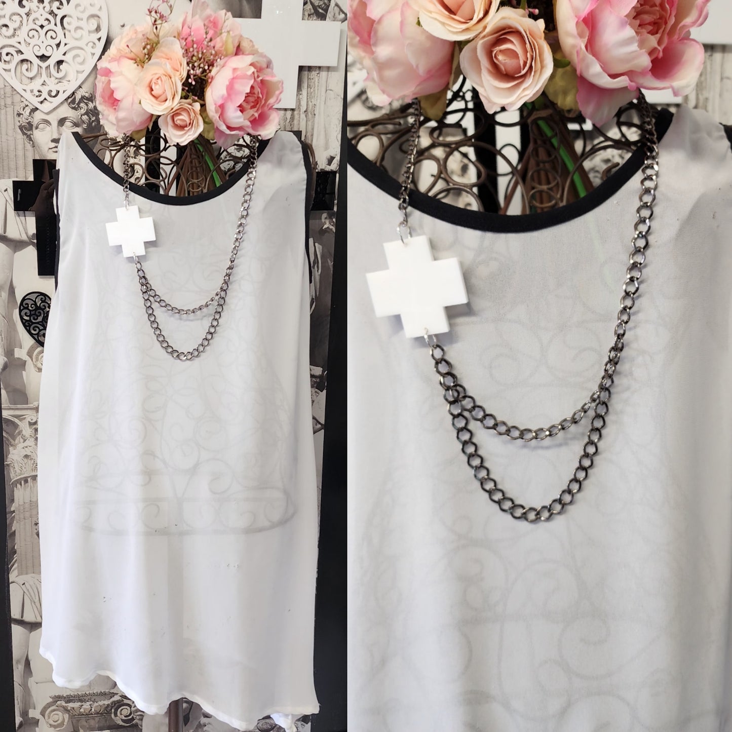 Chain Looped with Plus Feature Necklace