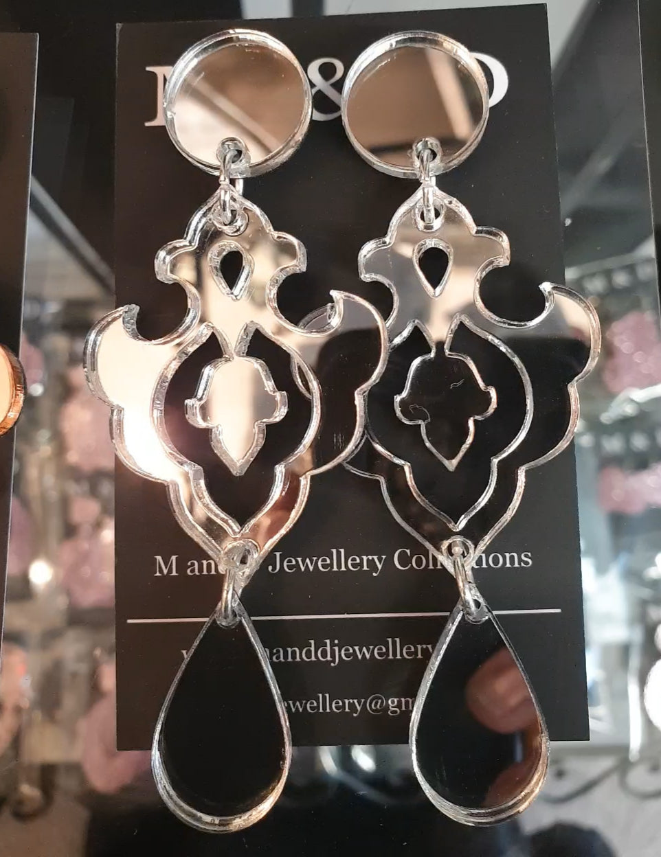 Chandelier Double Drop Fancy Stud Dangles Earrings