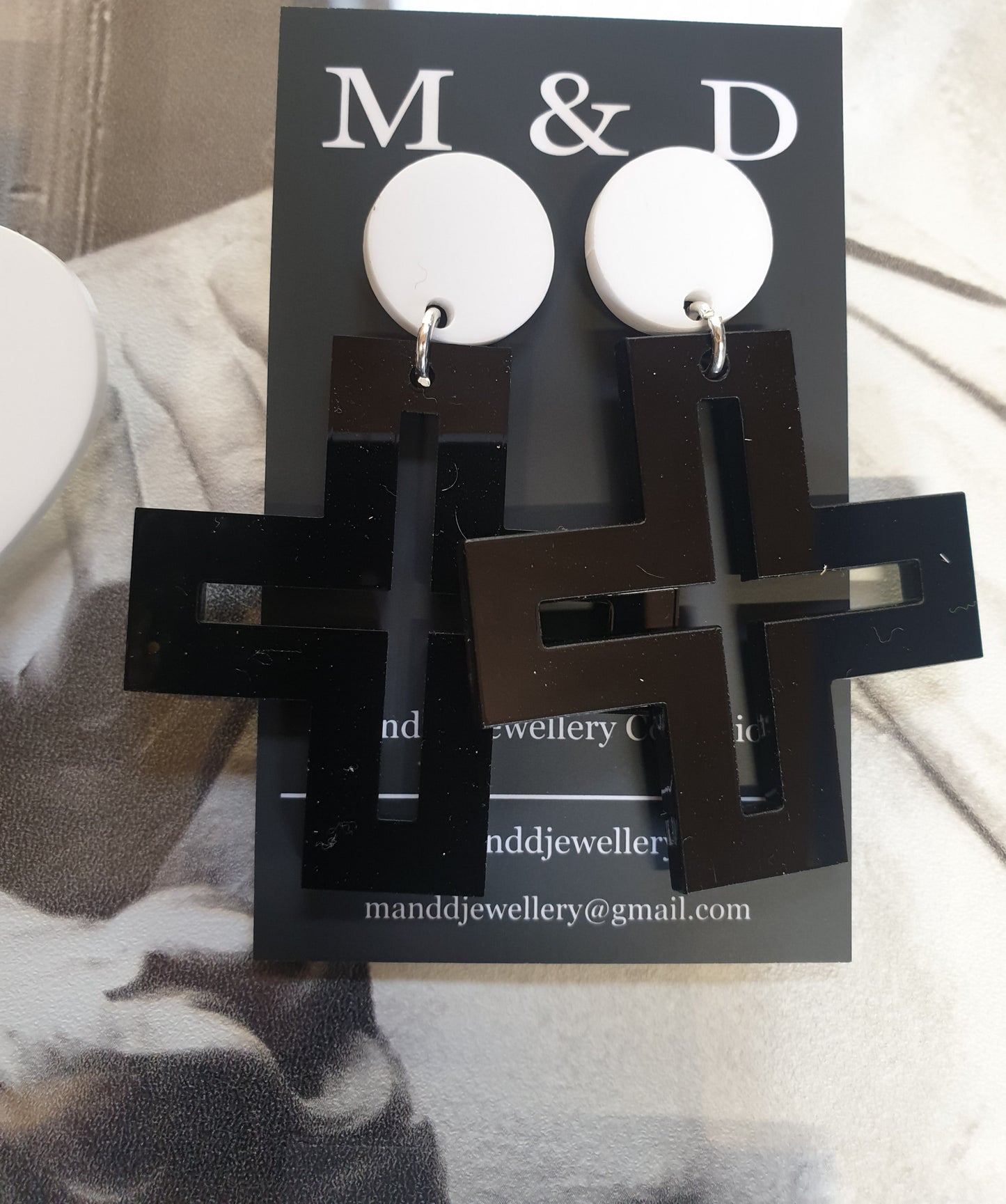 Hollow Cross Stud Dangle Earrings