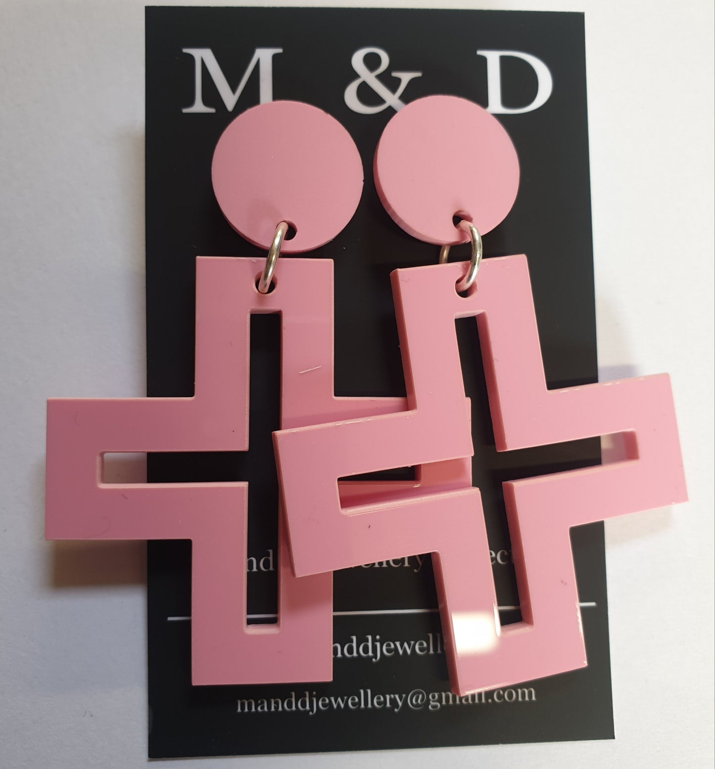 Hollow Cross Stud Dangle Earrings