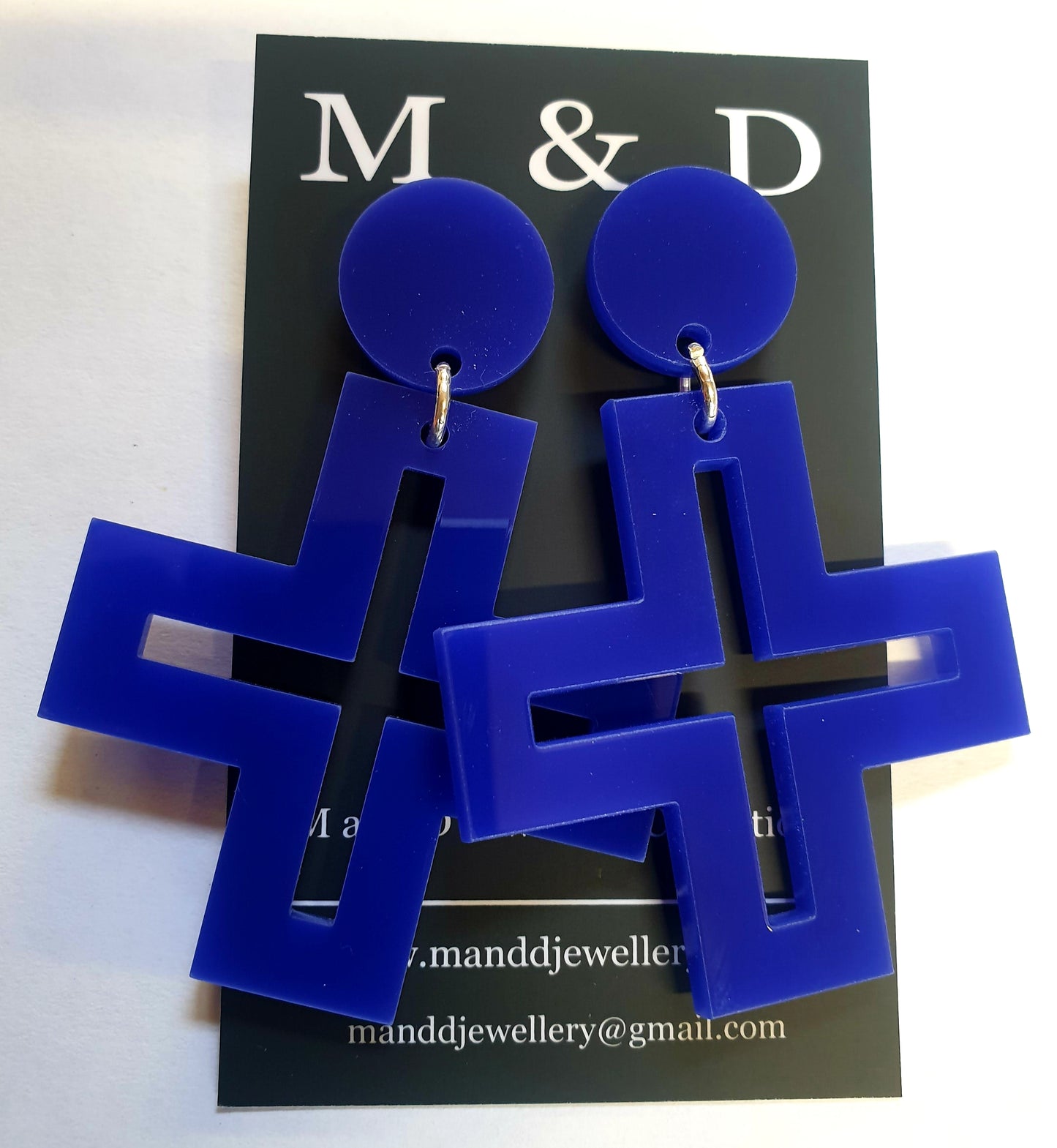 Hollow Cross Stud Dangle Earrings