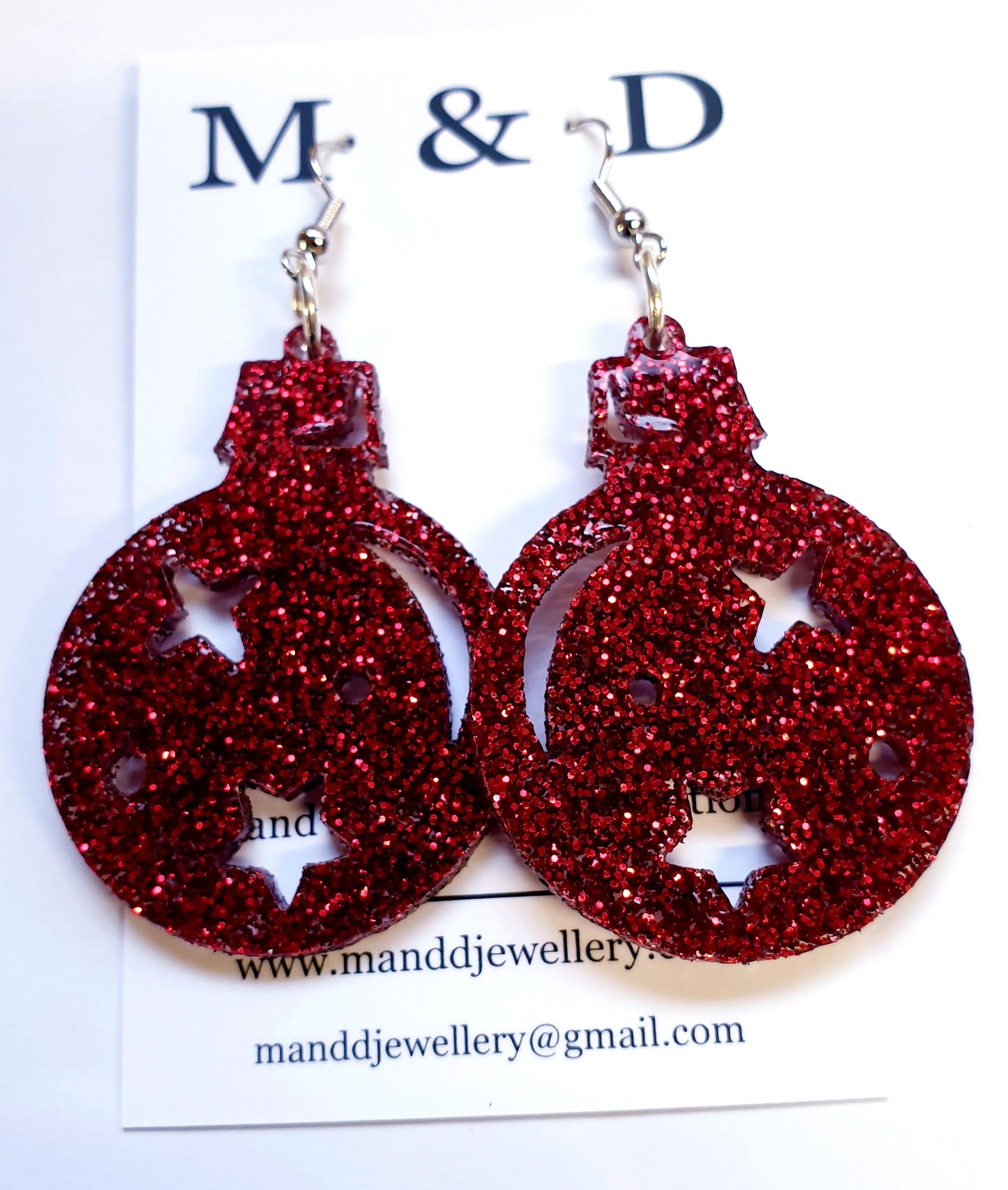 Bauble Christmas Earrings Dangles
