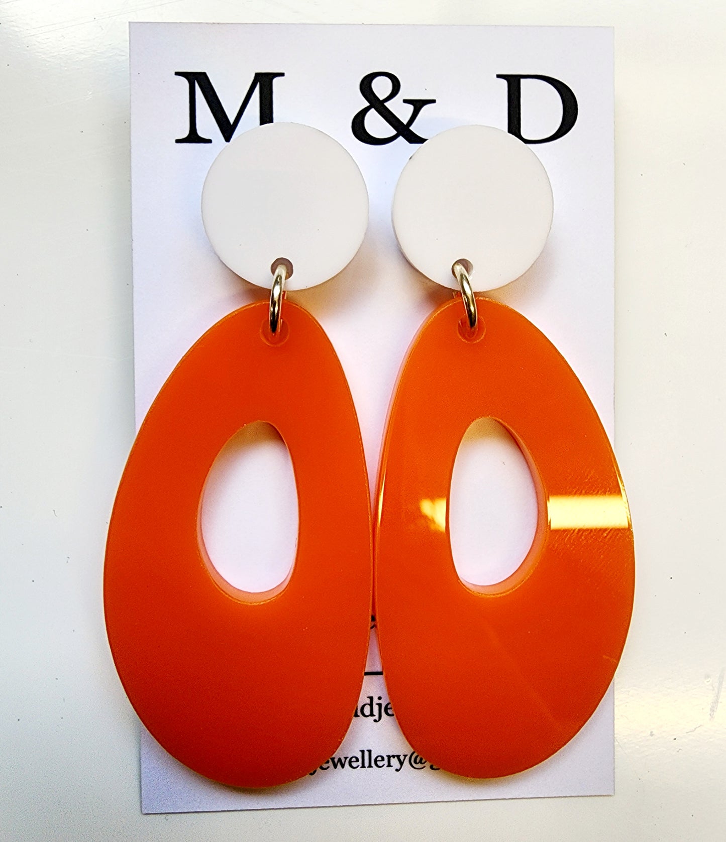 Jelly Ovals Stud Dangles Earrings