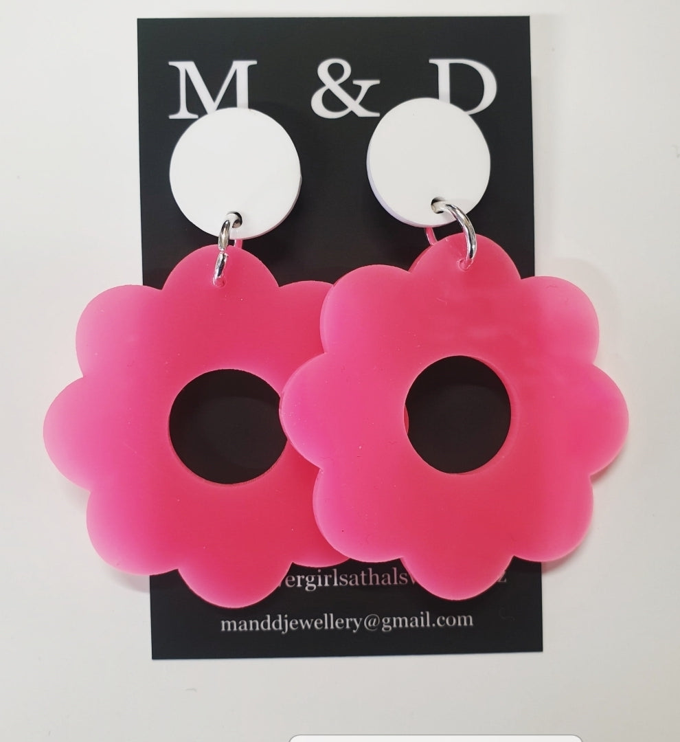Flower Power Earrings Stud Dangles
