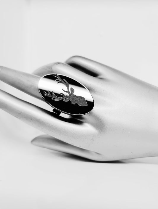 Stag Engraved Statement Ring (Copy)